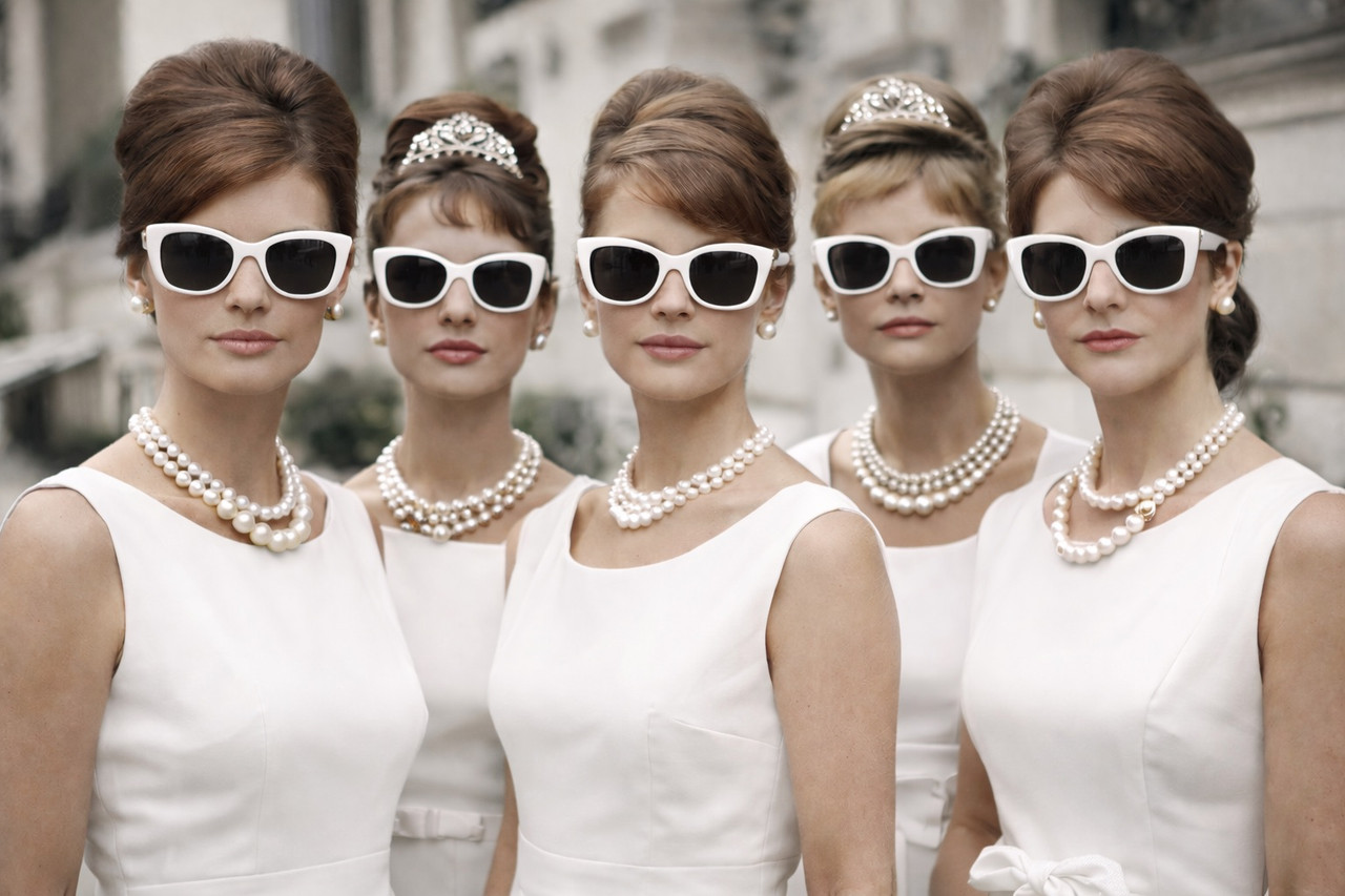 White Jackie Oversized Sunglasses 1139D