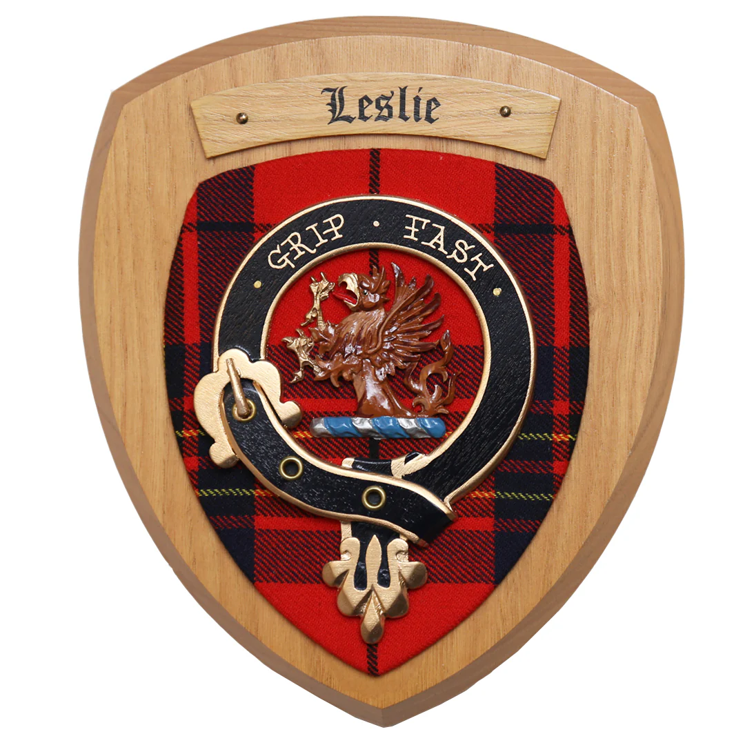 Clan Crest Wall Plaque - Leslie