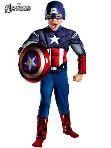 Kids Muscle Chest Captain America Halloween Costume