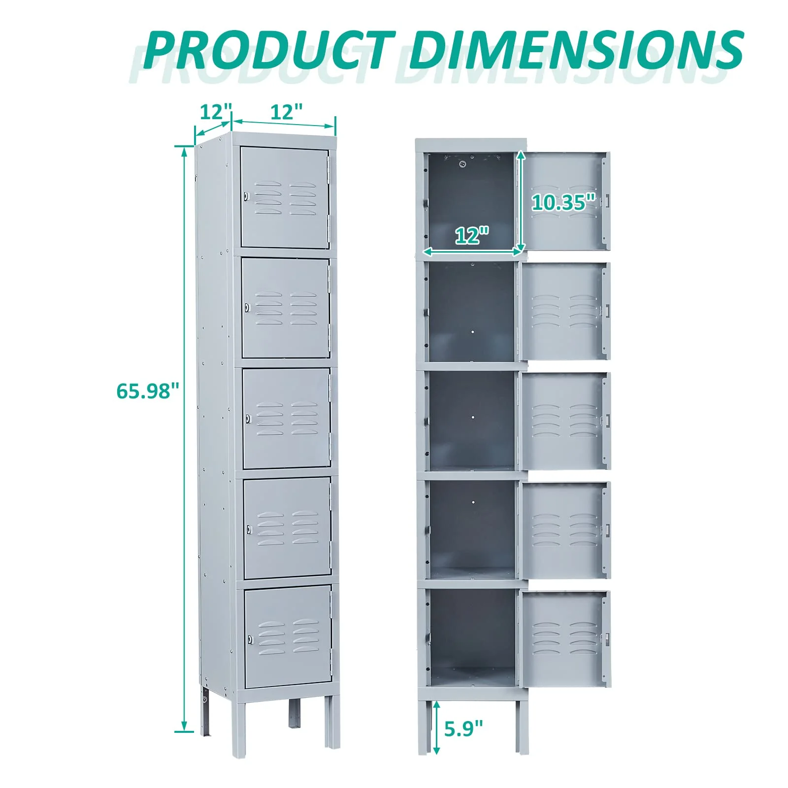 SISESOL Metal Locker Organizer for Work 66