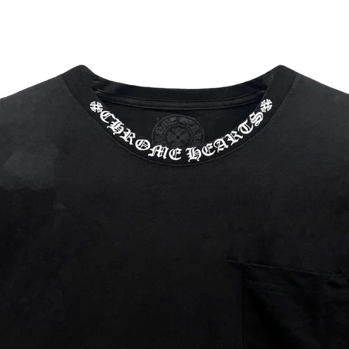 Script Collar Logo Long Sleeve Chrome Hearts Tee White