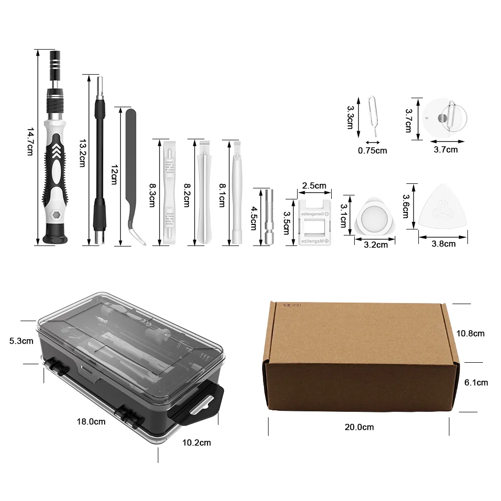 Mini Schraubendreher Set 117 in 1 für Elektroniker Reparatur werkzeug Präzisions-schraubendreher Mobile Laptop Spielzeug Brillen Kamera Torx Retoo