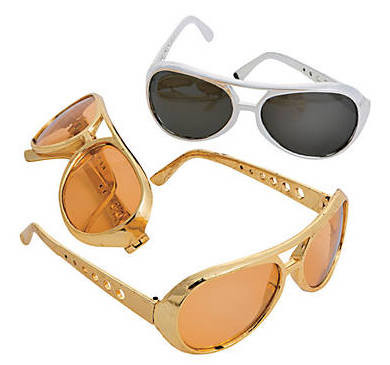 Elvis Sunglasses Bulk Silver & Gold  | Black Lens 1136