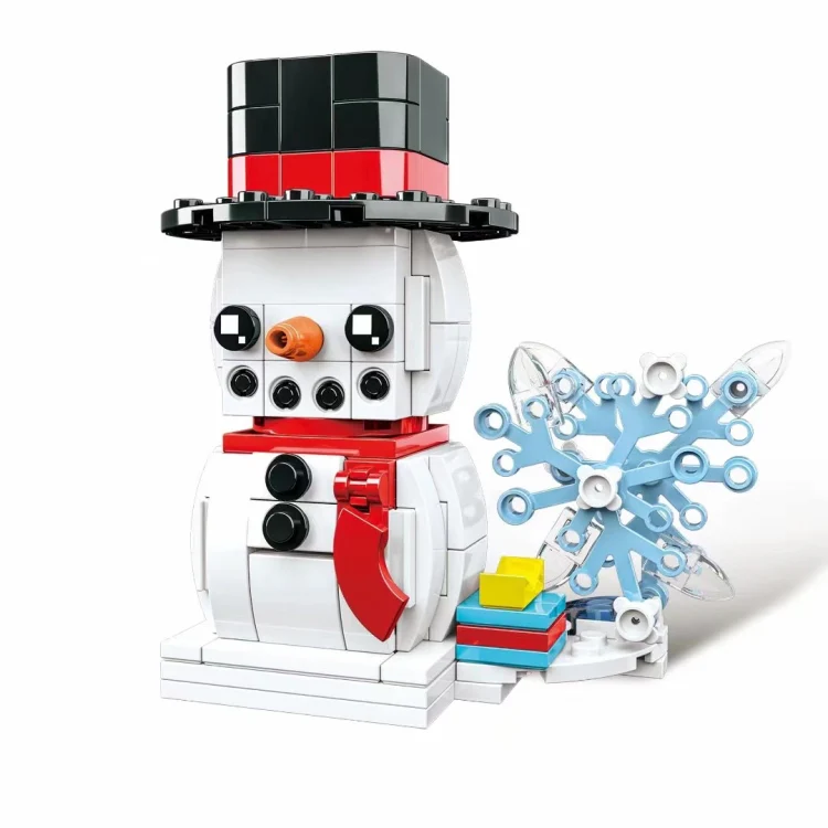 Christmas Theme Building Blocks Small Particles Puzzle Toy, 10089A Christmas Grandma, 10089B Christmas Snowman, 10089C Christmas Elk, 10089D Santa Claus