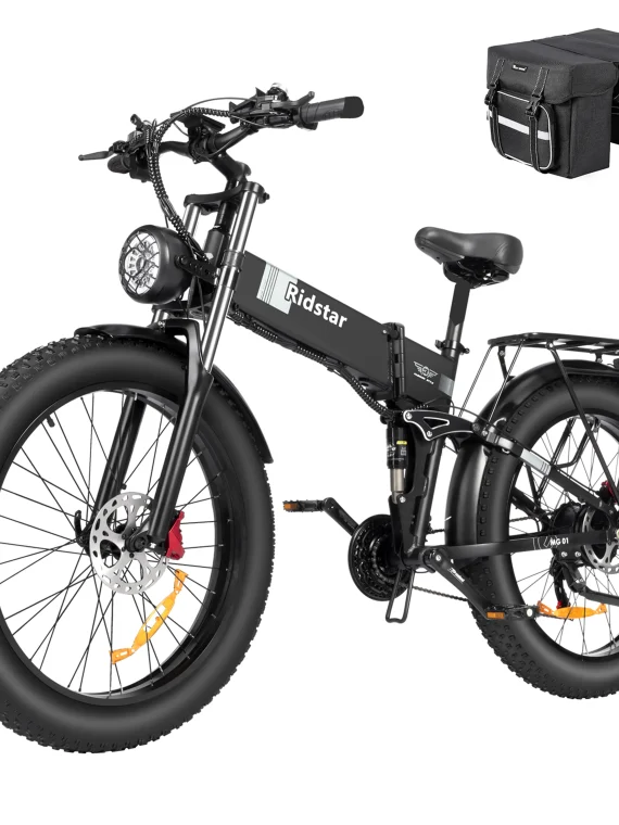 Eletric Bike for Adults, 750W Motor 48V 20Ah Removable Battery 26” Fat Tire Folding E-Bike Shimano 21-Speed MTB Cycling UL2849