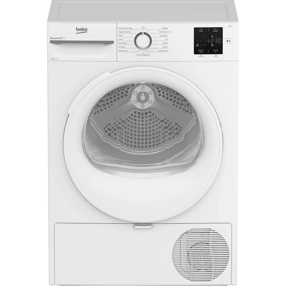 Beko 8kg Heat Pump Sensor Dryer - White | BM3T3822N