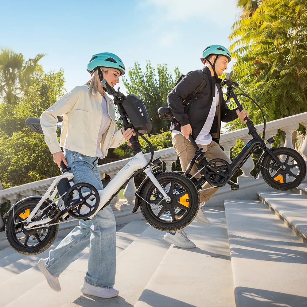 2025 Fiido D3 Pro Mini elektrische fiets ?C Compacte e-bike voor stad & woon-werkverkeer, 250W motor, opvouwbaar