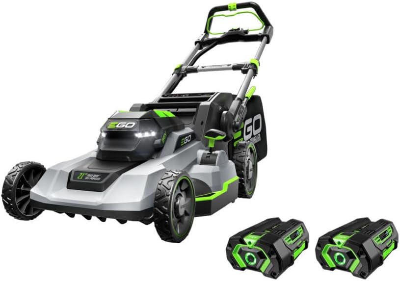 EGO Power+ LM2102SP-A 21-Inch 56-Volt Lithium-ion Self-Propelled Cordless Lawn Mower (2) 4.0Ah Battery and Rapid Charger Included