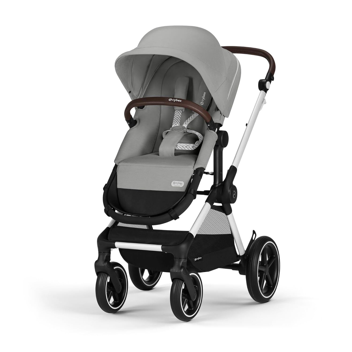 CYBEX Gold Kinderwagen EOS Lux 2-in-1, Reisesystem, Ab Geburt bis 22 kg (ca. 4 Jahre), Moon Black