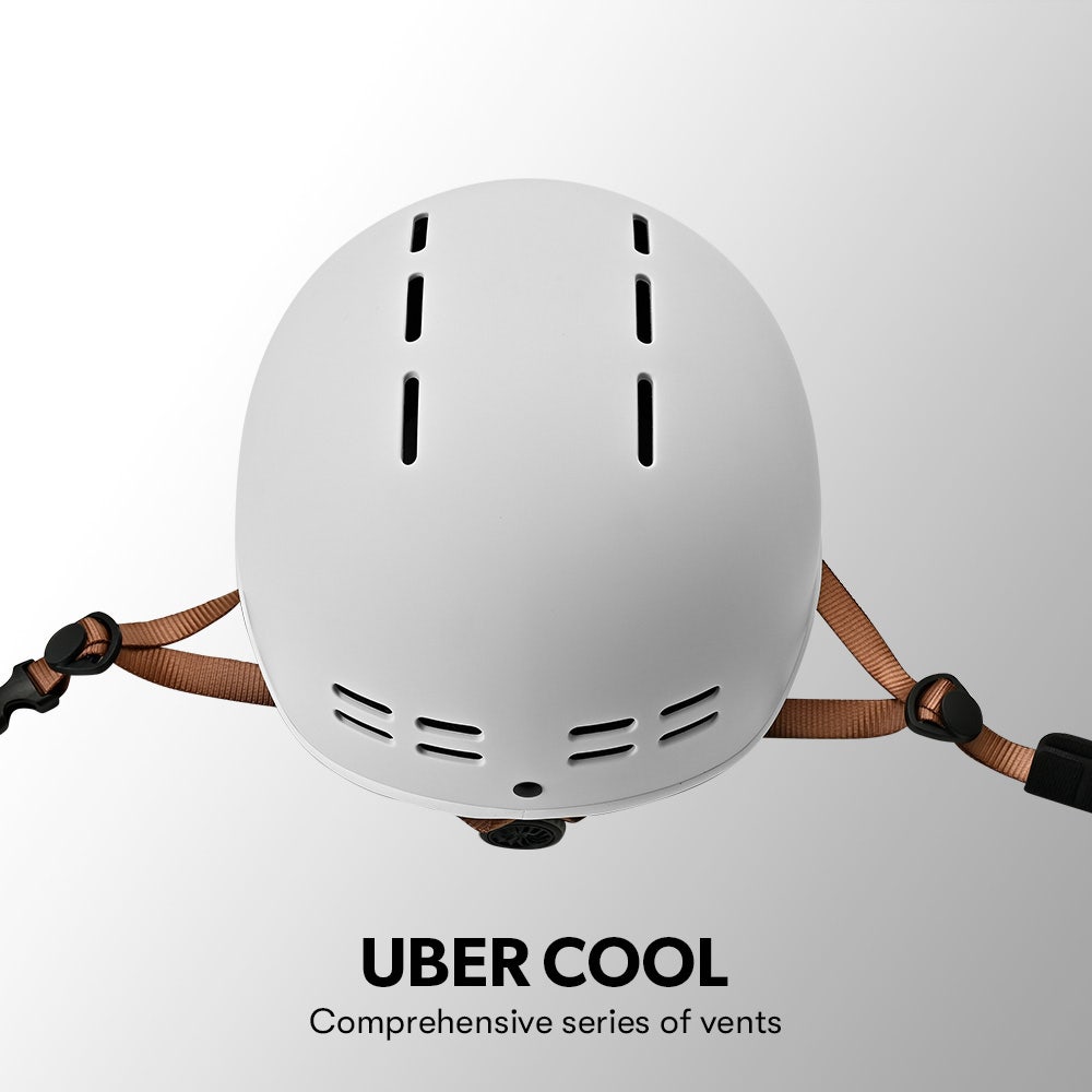 VALK Retro Bike Helmet, 56-61cm S, M, L Universal Dial Fit System, Arctic White