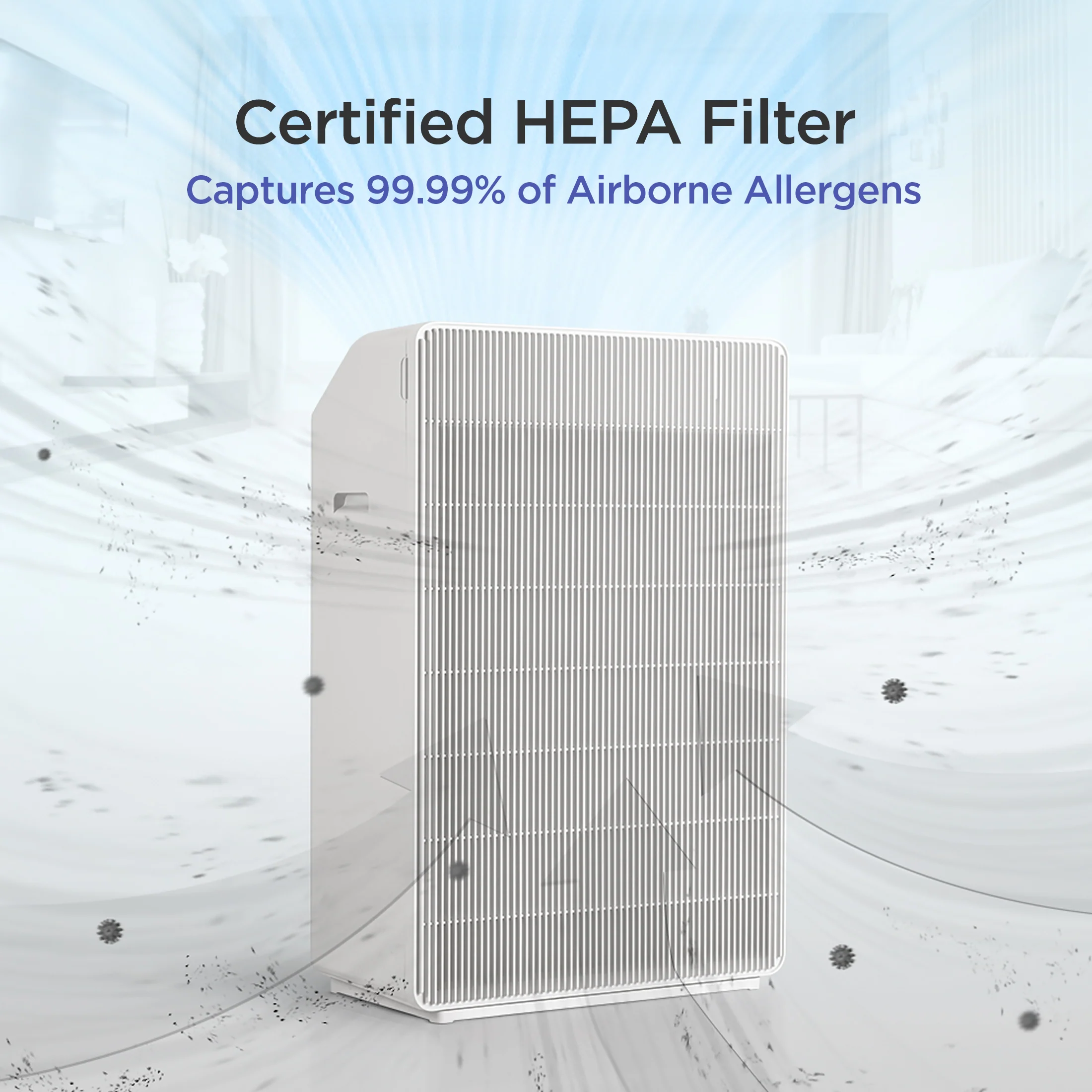 2025 Purificador de aire con filtración en 3 etapas H13 True HEPA (CAC-R1510FW)