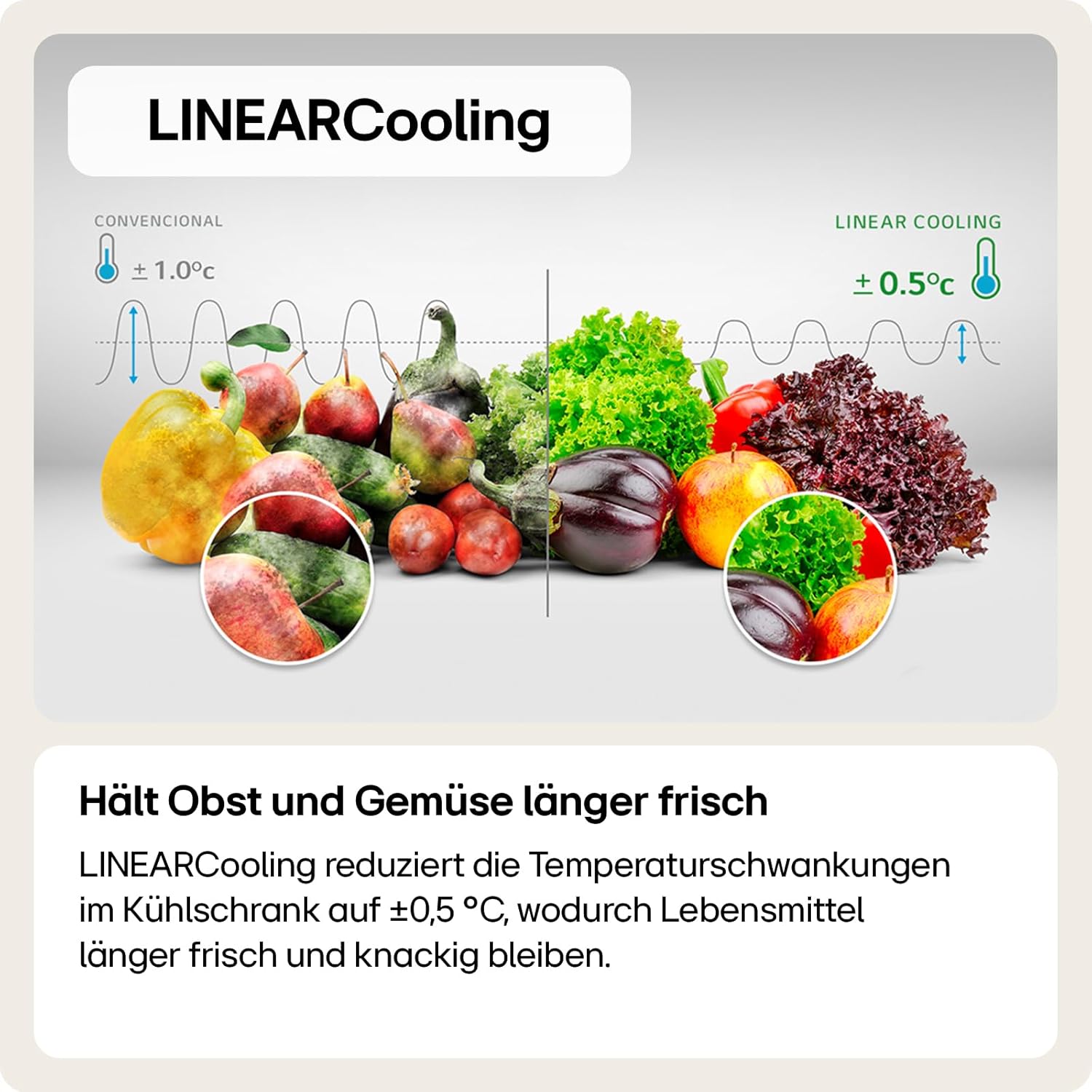 LG GBP62DSNCN1, Klasse C, 384 L, Kühl-/ Gefrierkombination, Frische Features, Kühlschrank mit Gefrierfach und Innendisplay, DoorCooling+, LINEARCooling, 59,5 x 203 x 67,5 cm ꟷ Dark Graphite