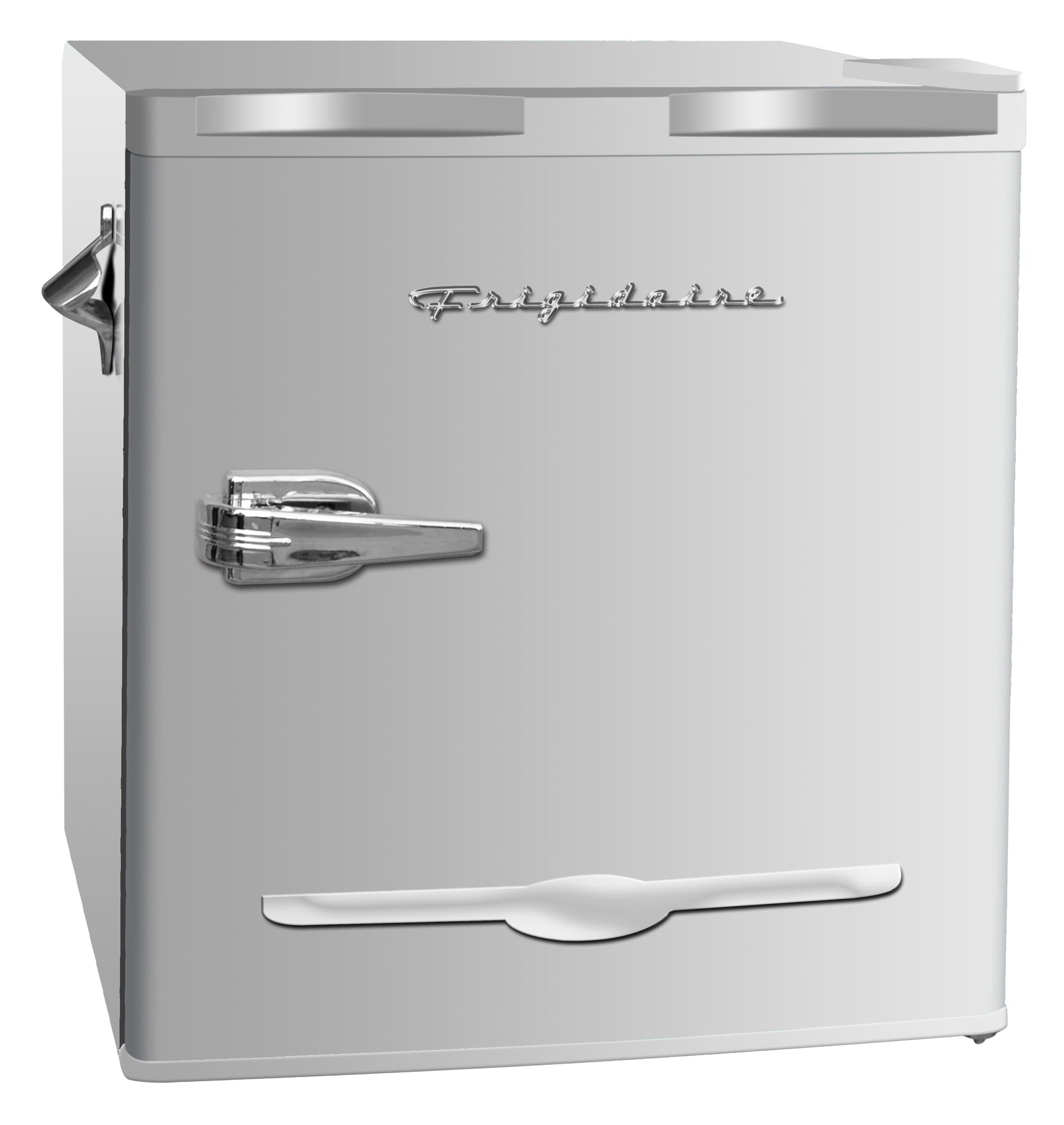 1.6 Cu Ft Retro Mini Fridge with Side Bottle Opener, Moonbeam