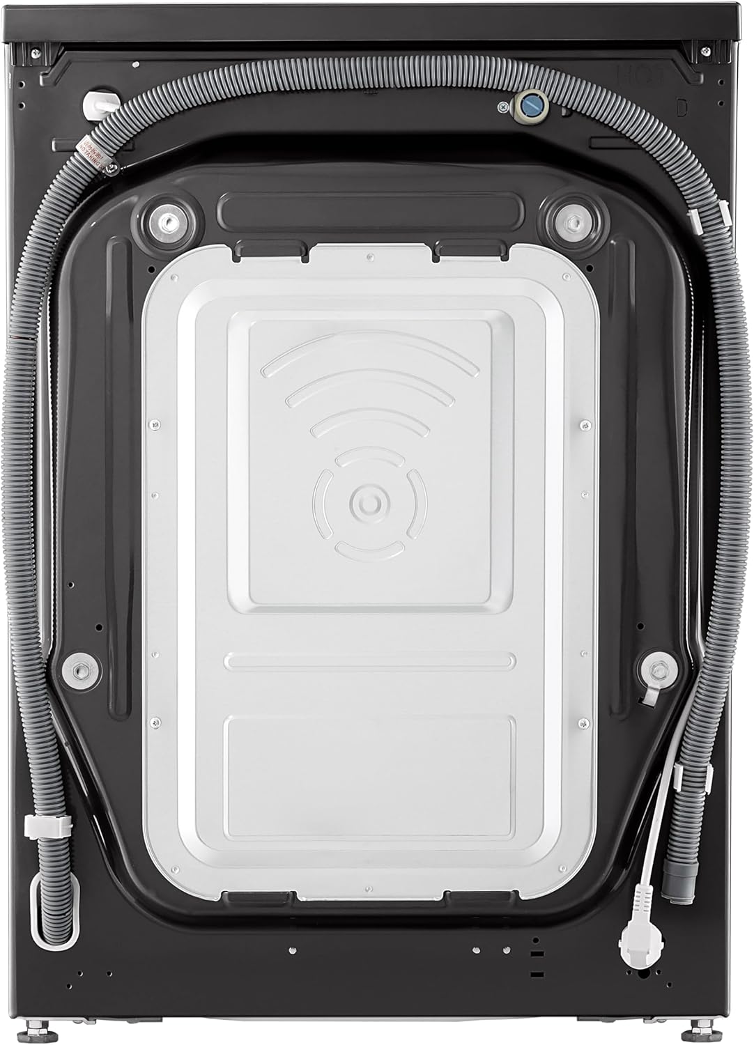 LG V7WD107H2E, Klasse E, Frontlader-Waschtrockner 10,5 - 7 kg, 1400 U/min, AI Direct Drive, Wi-Fi, Tiefenreinigung mit Dampf, TurboWash, Größere Kapazität, 62 x 60 x 85 cm ꟷ Weiß