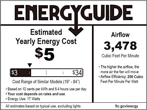 Minka-Aire Sleek 60′′ Ceiling Fan, Soft Brass/White, LED, Smart Remote/App Control, Energy Star Certified