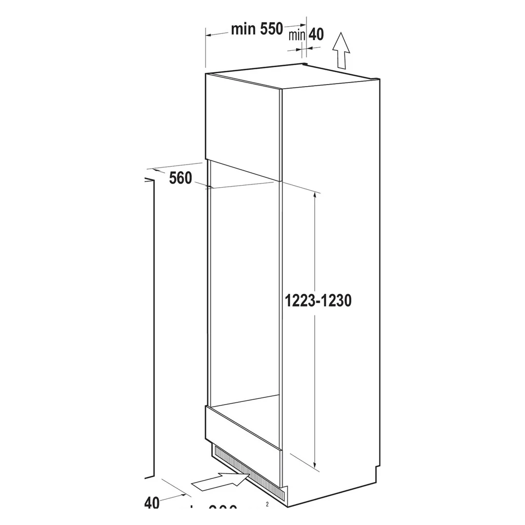 2025 Gorenje RFI412EP1 inbouw koel-vriescombinatie wit met schleppt??r 170 l E