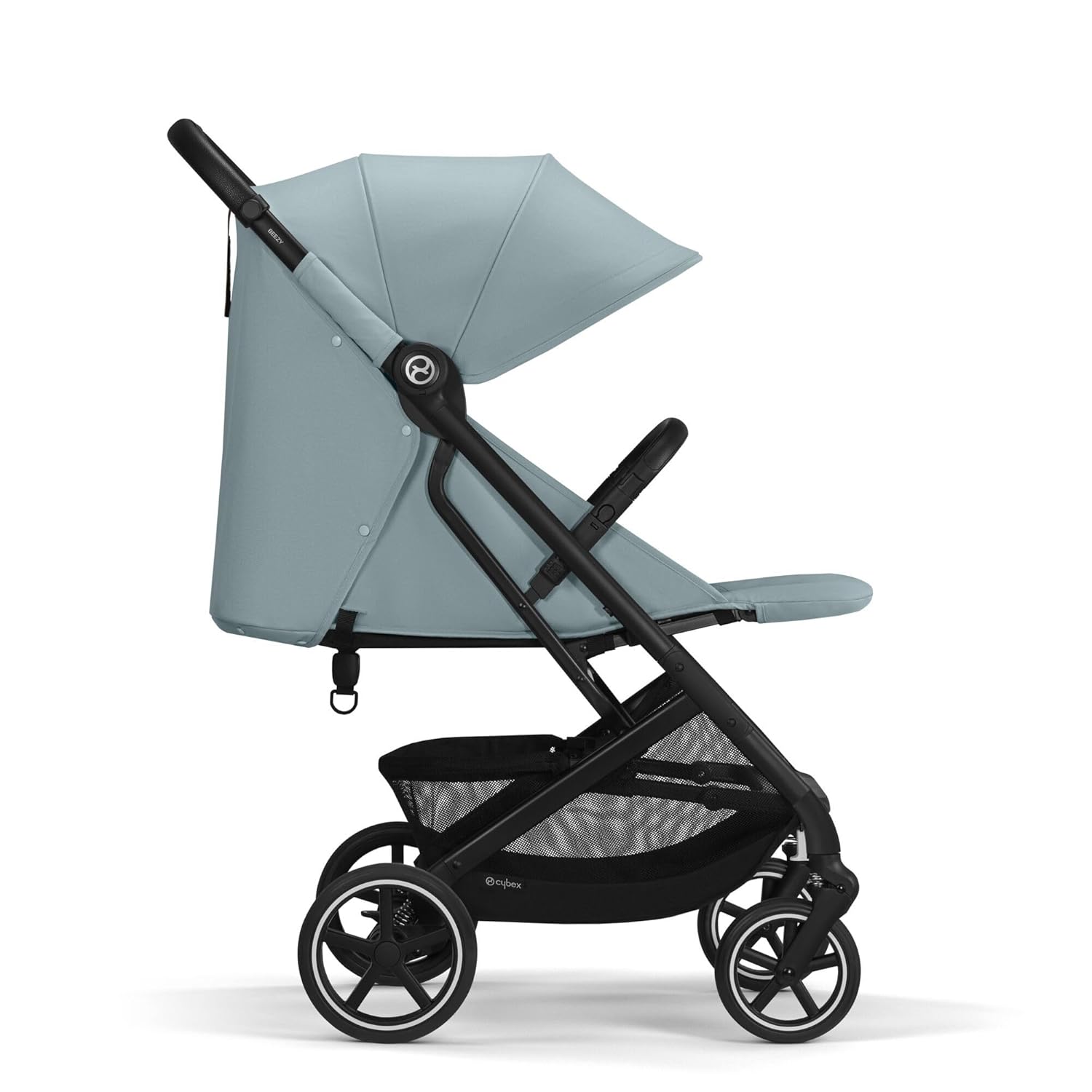 Cybex Gold Kinderwagen Beezy mit One-Pull Harness, Ab Geburt bis ca. 4 Jahre (max. 22 kg), Kompakt und ergonomisch, Almond Beige (Beige mit schwarzem Rahmen)