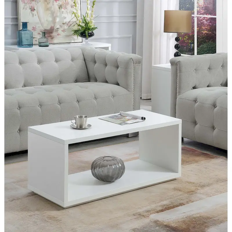 Northfield Admiral Coffee Table with Shelf by Convenience Concepts