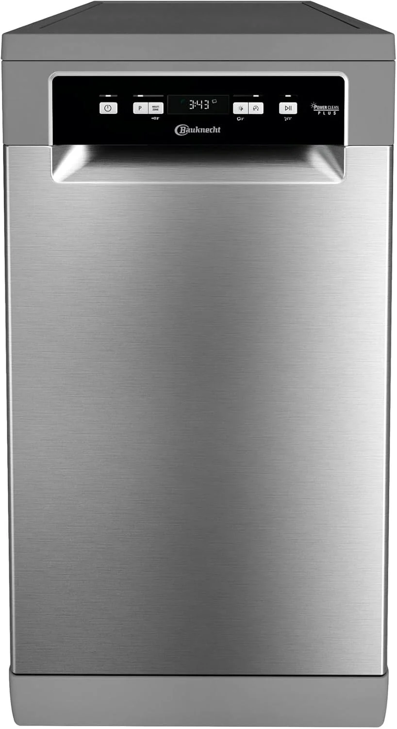 Bauknecht BK6FC11BS7A0X Lavastoviglie a scomparsa totale (45 cm)/ ActiveDry/Programma Sensor/PowerClean/Cassetto portaposate/Programma igienizzante/Protezione totale dall'acqua/Multizona/Partenza ritardata