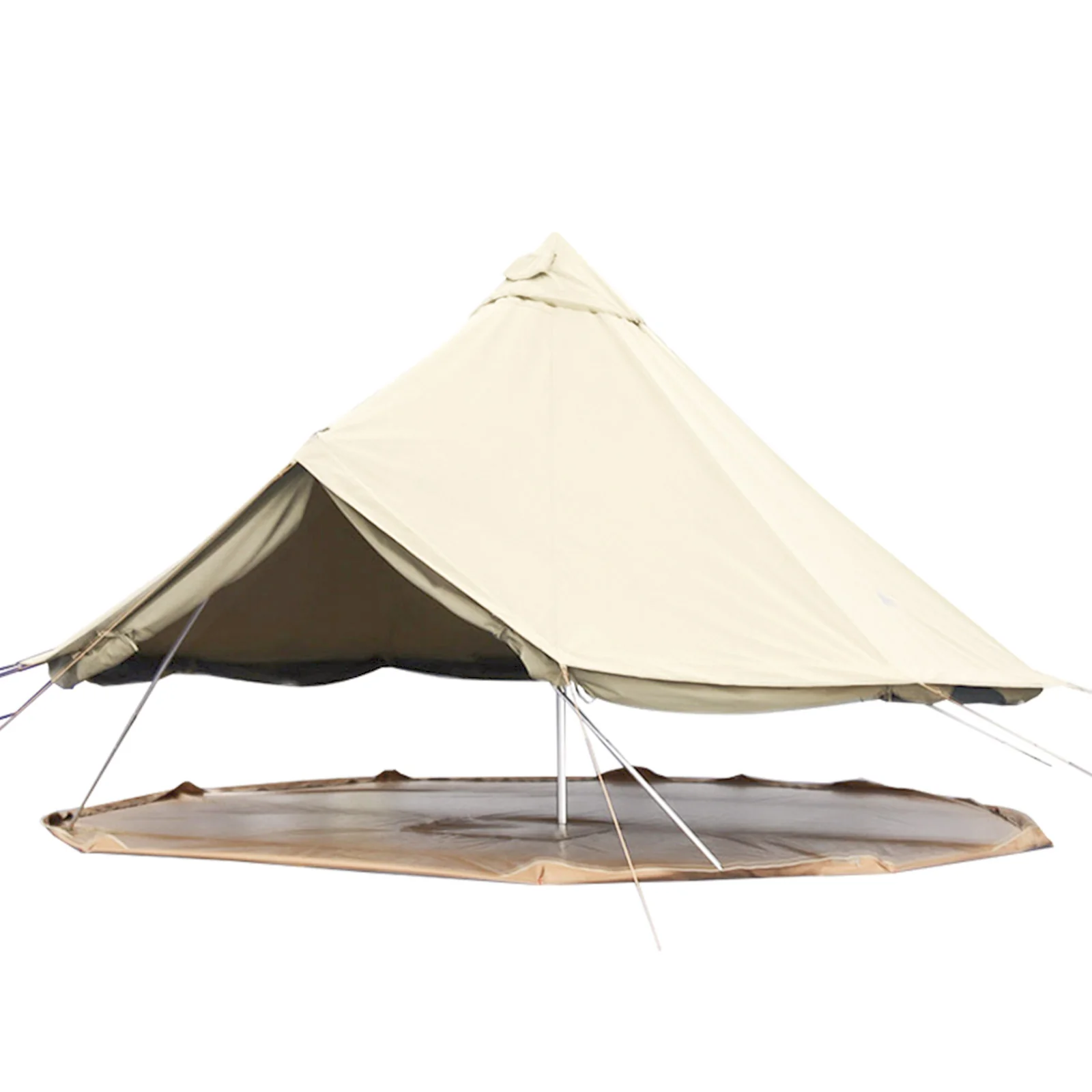 2025 KingCamp Khan 500 – Tienda espaciosa para 8 personas en forma de tipi con tejido técnico de mezcla de algodón, ventilación flexible y montaje rápido