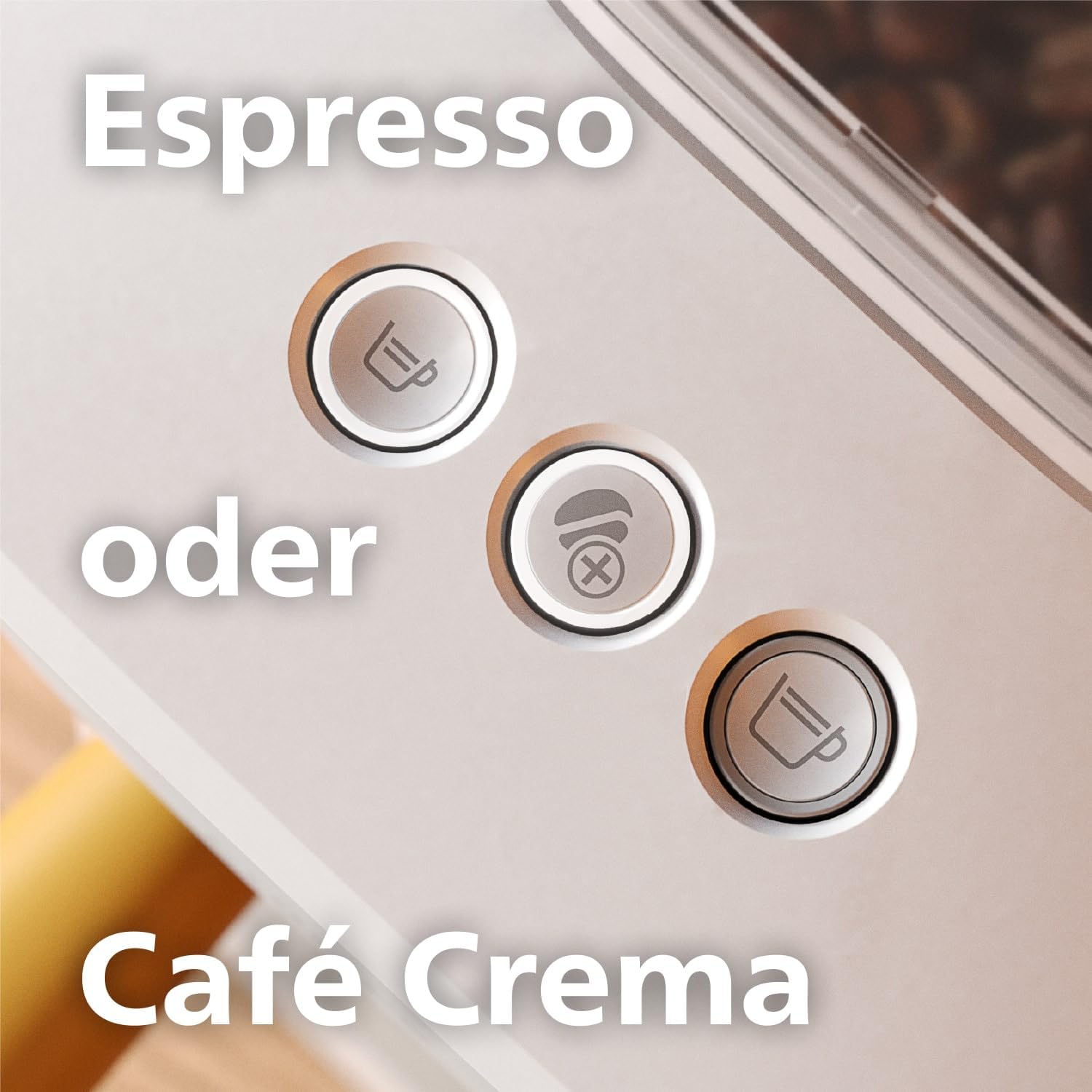 Philips Baristina Espressomaschine - Real Espresso- made simple. Kompakte Kaffeemaschine- Naturweiß mit weißem Siebträger- 16-bar-Pumpendruck- automatisches Mahlwerk- Cafe Crema (BAR300/00)