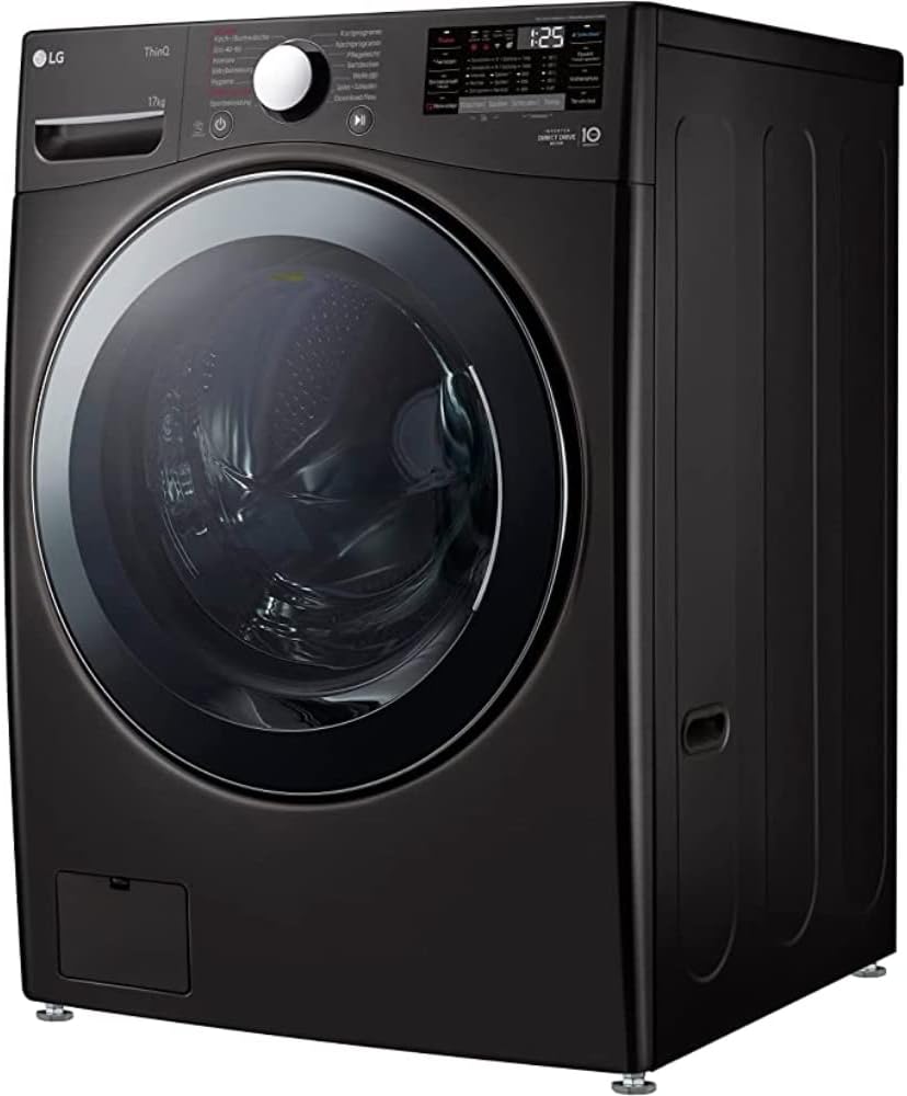 LG F4WV7080, Klasse A, Frontlader-Waschmaschine 8 kg, 1400 U/Min, AI Direct Drive, Wi-Fi, Tiefenreinigung mit Dampf, Große Kapazität, TRIPLE A, Außentür aus Sicherheitsglas, 62 x 60 x 85 cm ꟷ Weiß