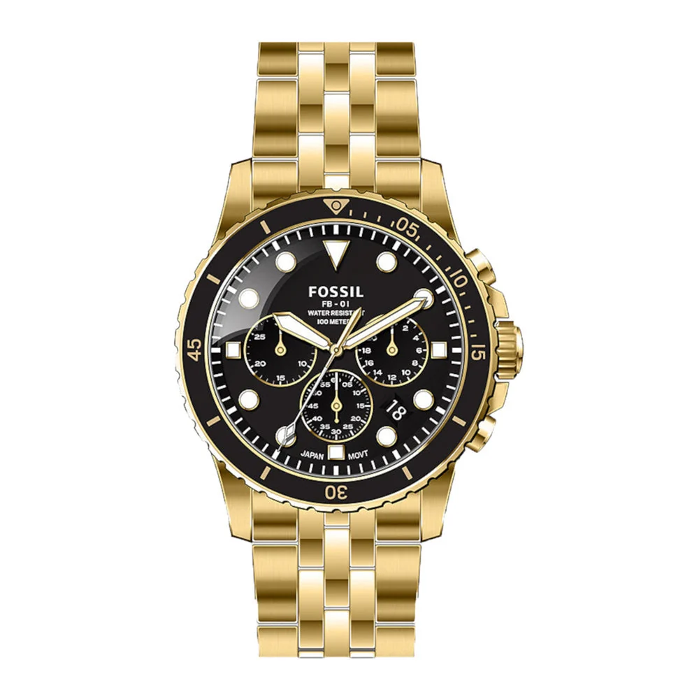 Fossil FB-01 Chronograph Quartz Black Dial Men's Watch - FS5836