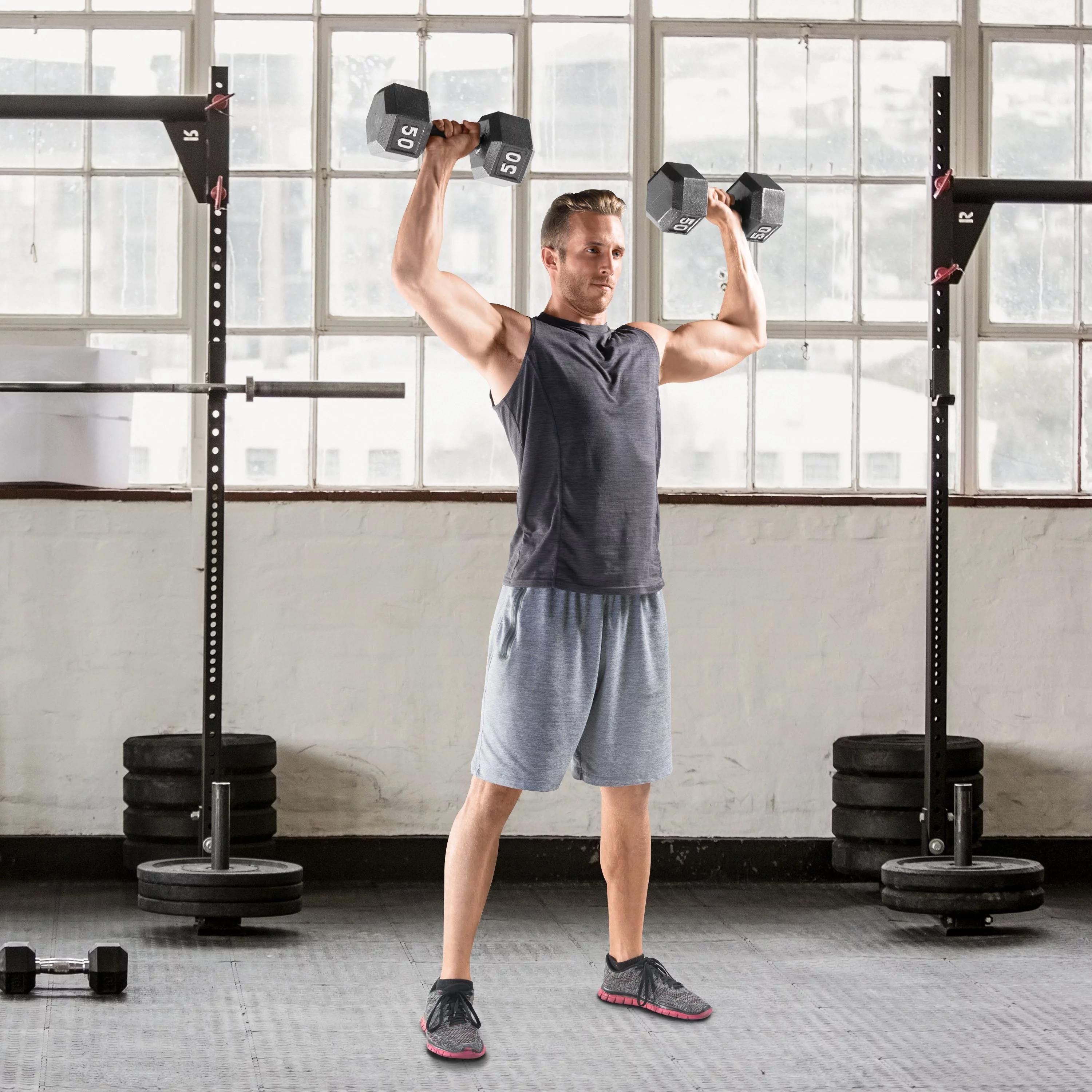 2025 CAP Barbell Mancuerna hexagonal de hierro fundido de 38,5 kg, unidad