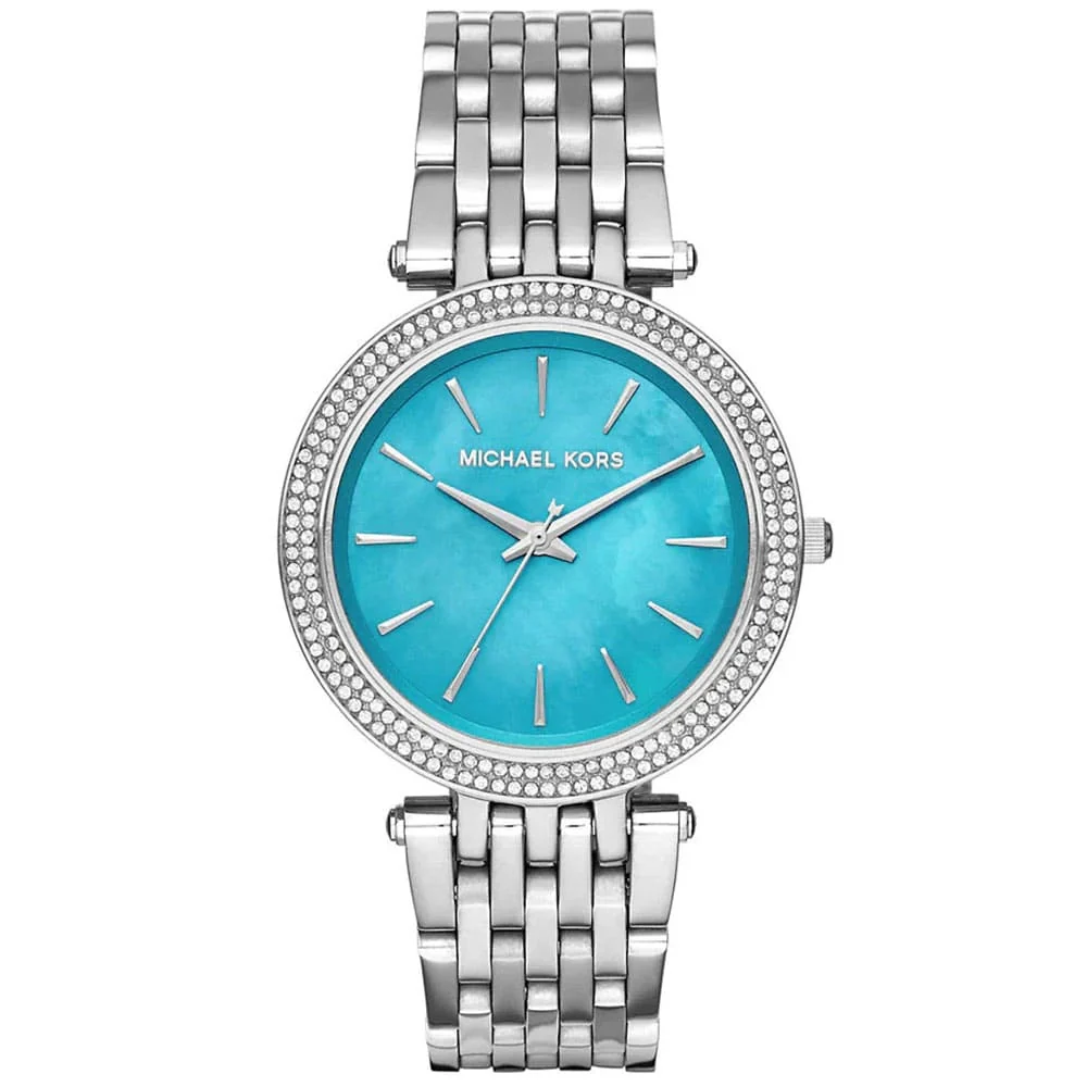 Michael Kors Darci Turquoise MOP Dial and Silver Tone Women's Watch - MK3515
