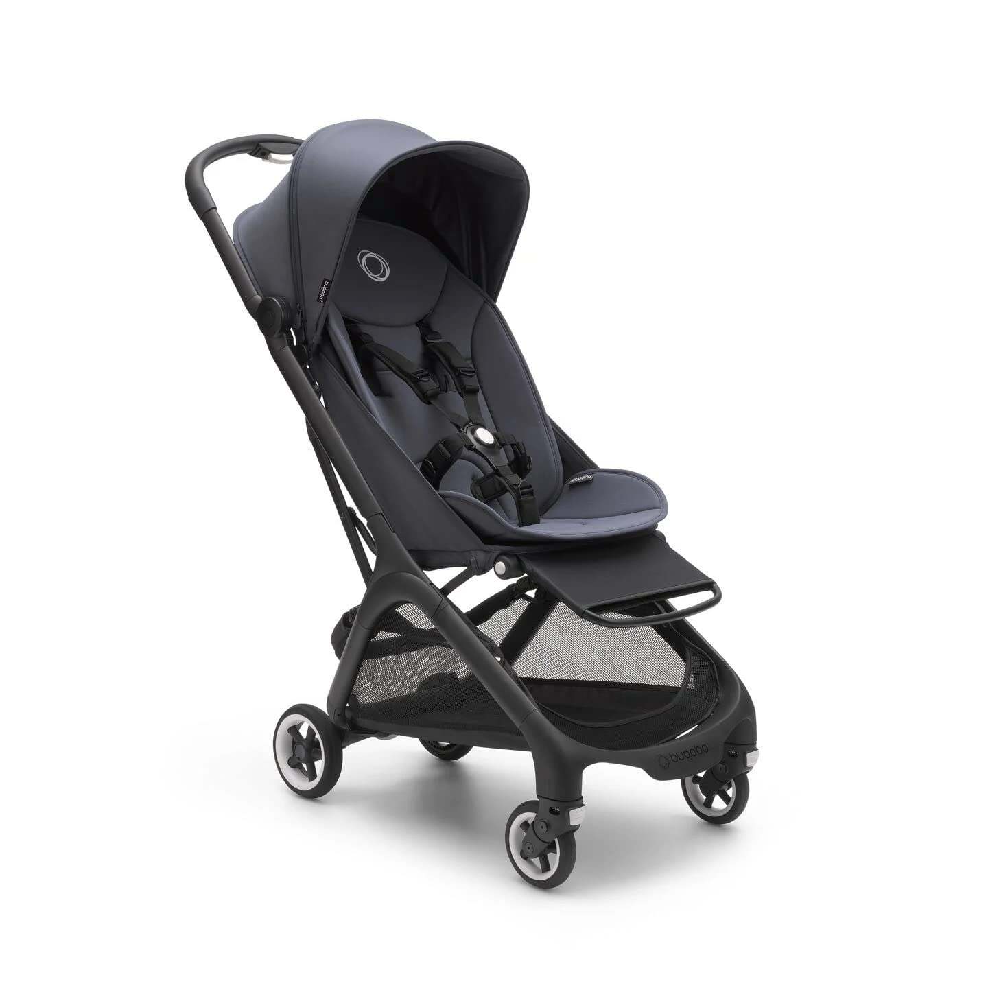 Bugaboo Butterfly ultrakompakter Reise-Kinderwagen, klein & leicht, einhändig faltbar und einfach zu lenken, ergonomischer City-Buggy für Babys ab 6 Monaten, mit viel Stauraum, Stormy Blue