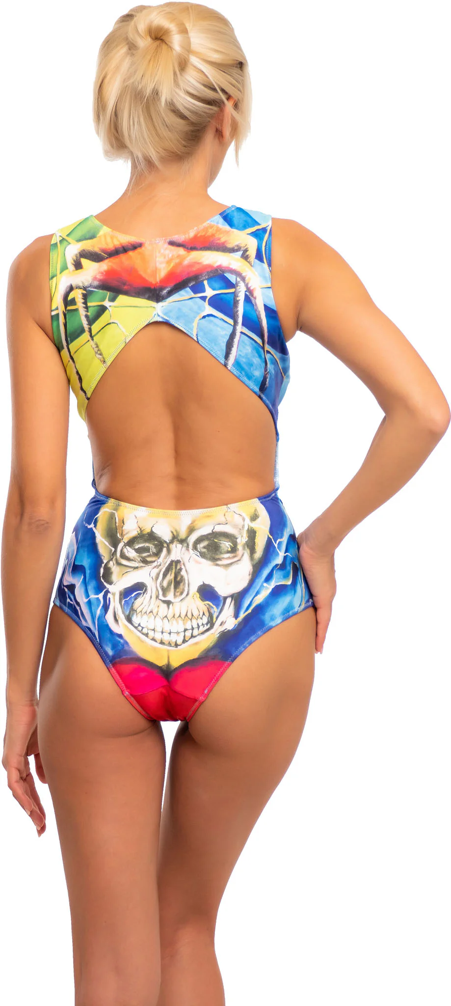High neck, no cups, bare back 'Butterfly' swimwear