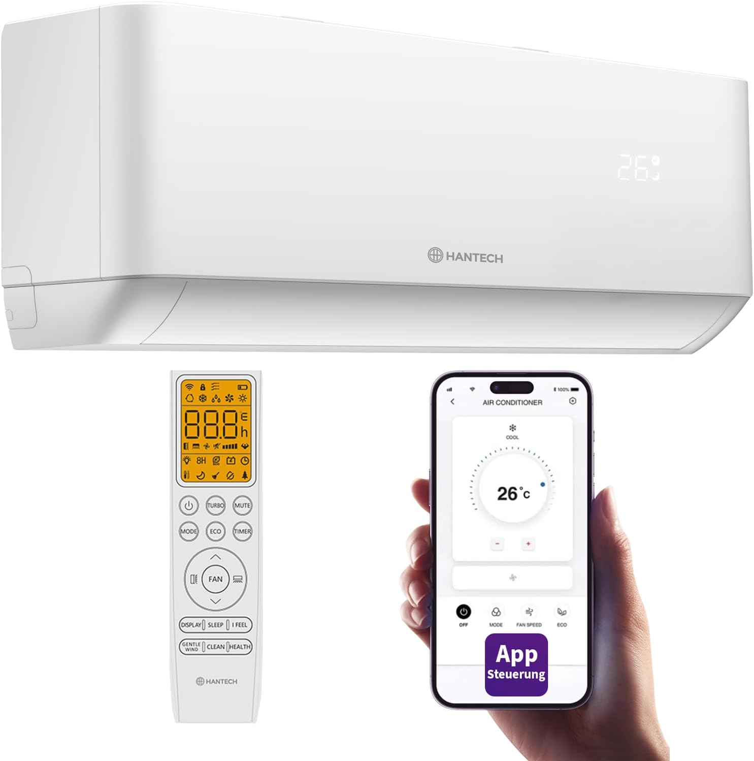 HANTECH Multi Split Klimaanlage H-PRO Inneneinheit 9000 BTU weiß