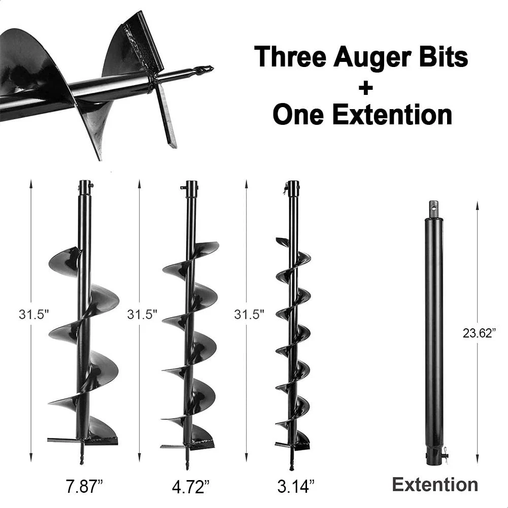 PRIJESSE Gas Powered Post Hole Digger Earth Auger Drill