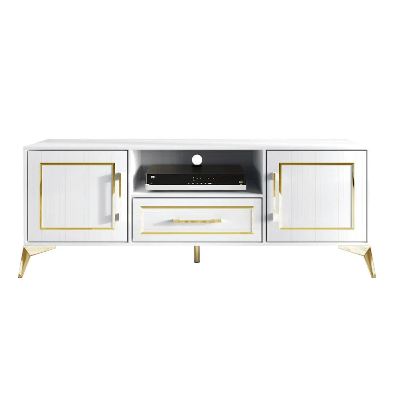 CraftPorch Modern White TV Stand Console - Not Applicable