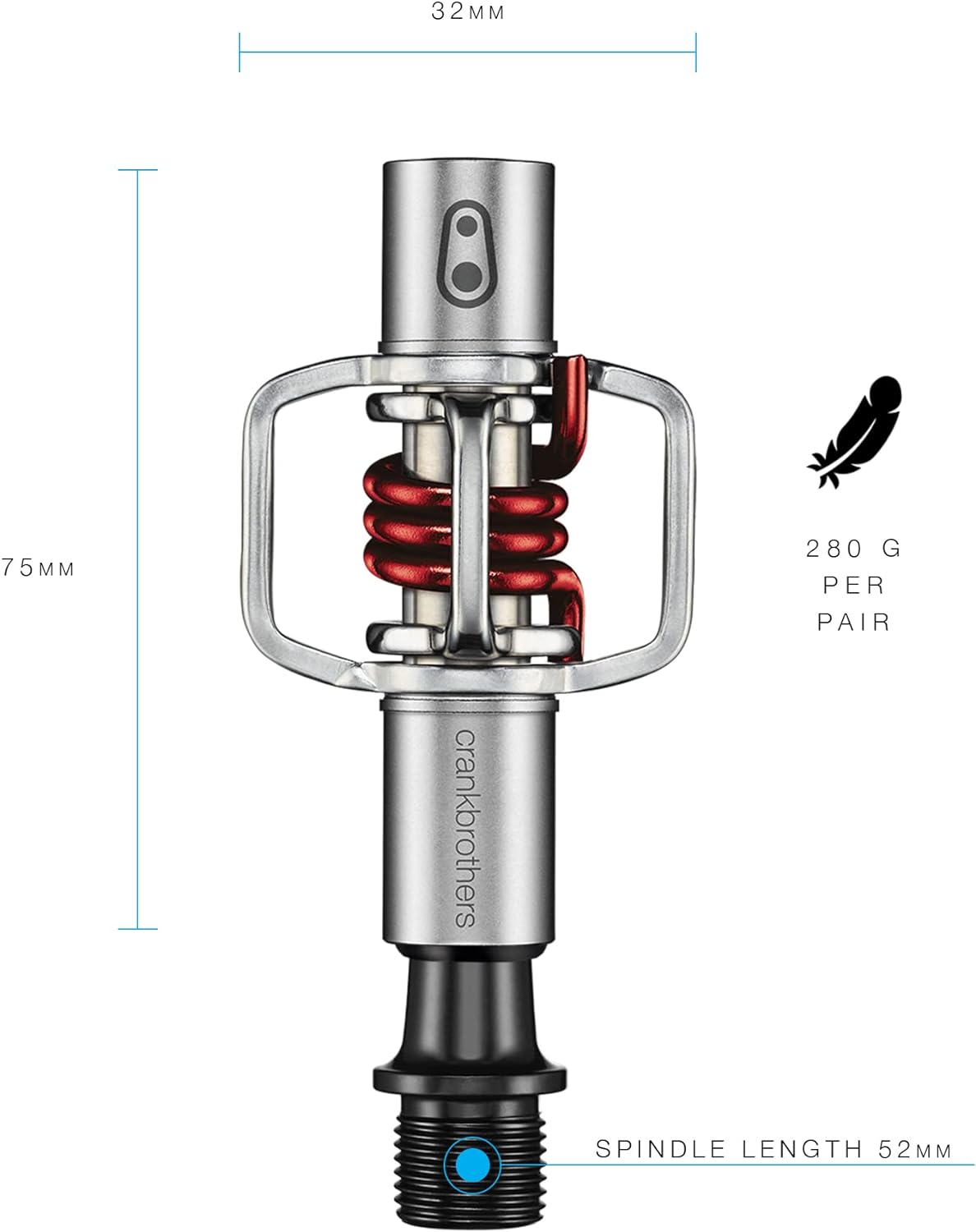 Crankbrothers Eggbeater 11 Titanium Road Bike Pedals, Gold, Lightweight, Unisex Adult