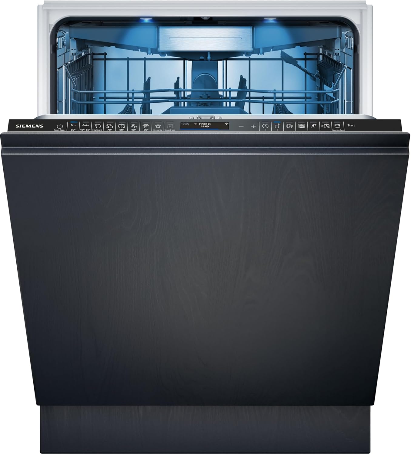 Siemens SN63EX06VE, iQ300 Smarter Geschirrspüler, Vollintegrierte Spülmaschine, 60 cm, Besteckschublade, Extra leise, varioSpeed, Automatische Türöffnung, Dreifach rackMatic, infoLight, intesiveZone