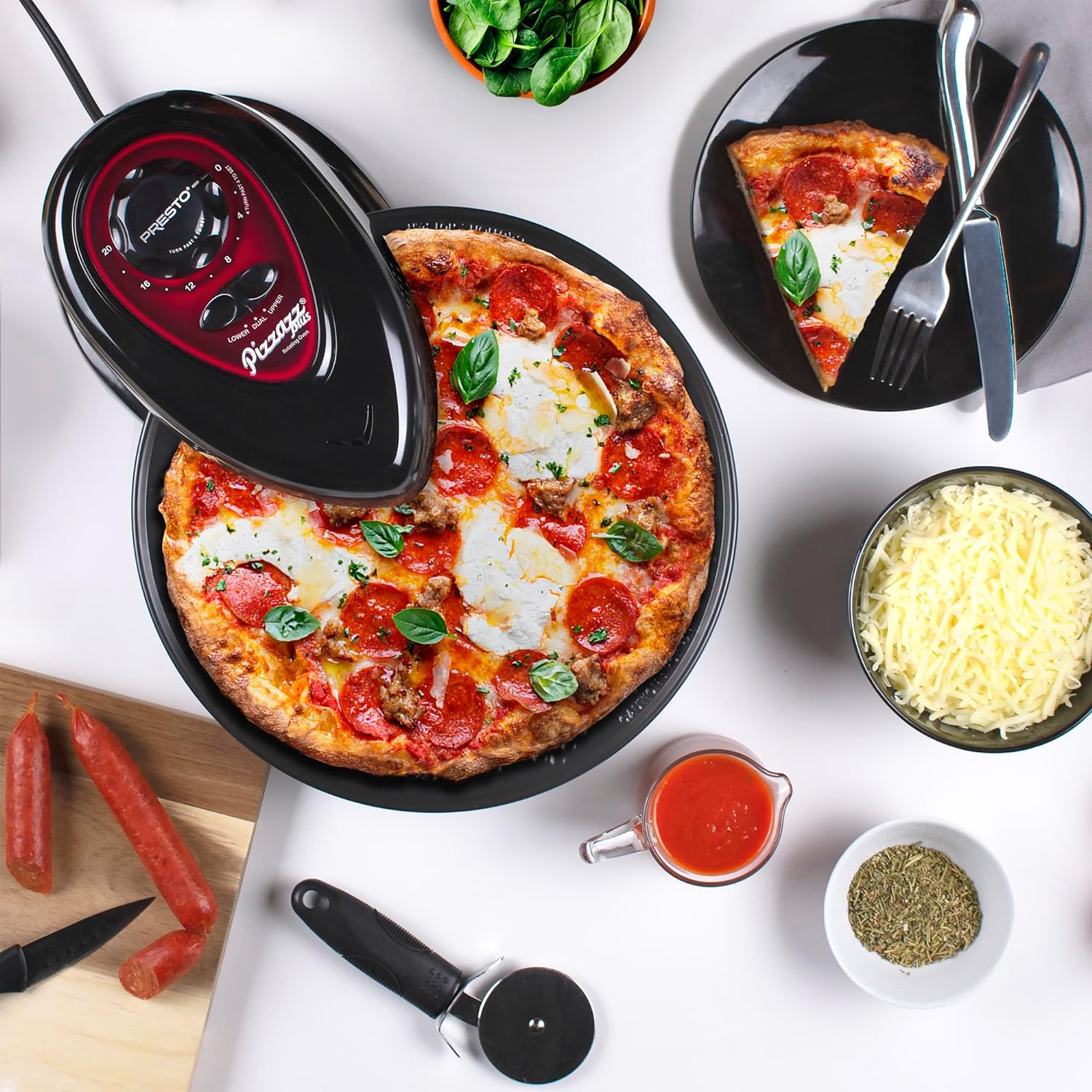 03430 Pizzazz Plus Rotating Oven, Black