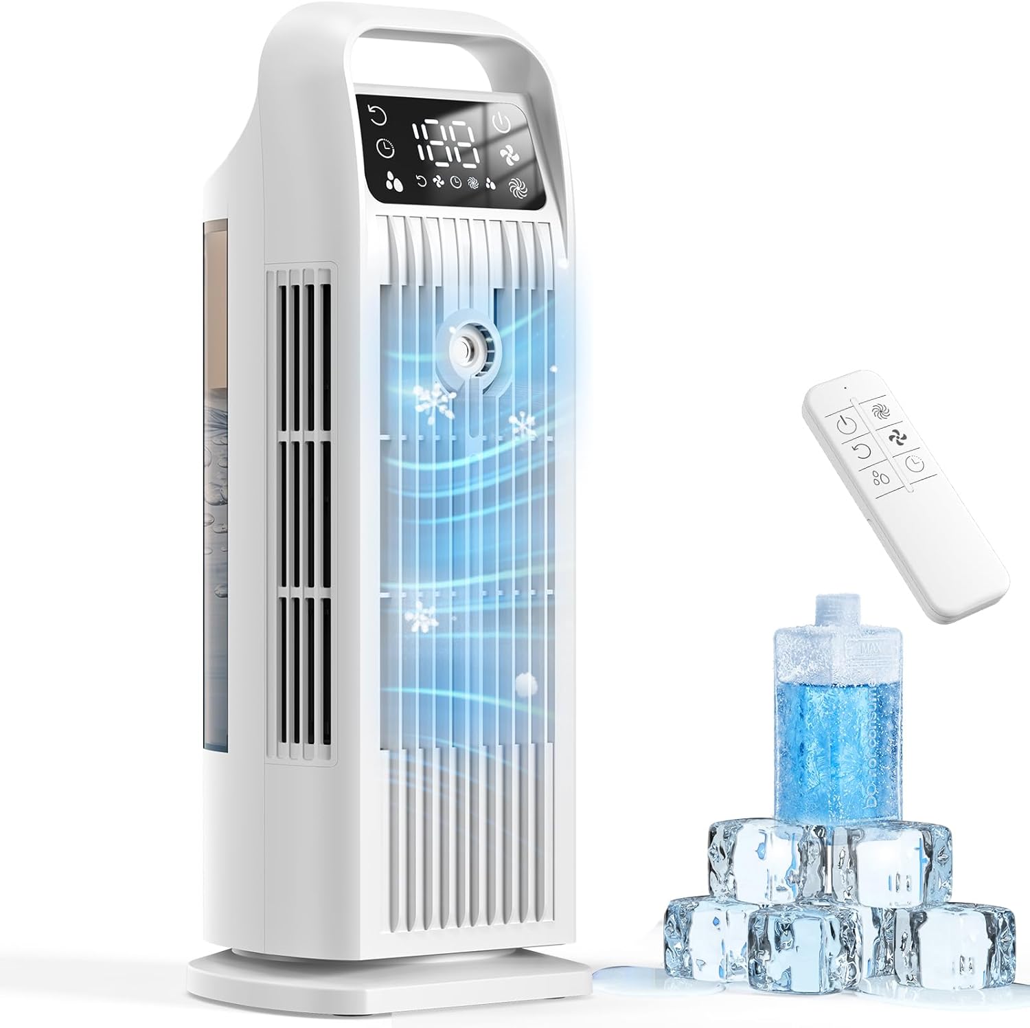 Mobile Klimaanlage 7000 BTU, 4-in-1 Klimagerät mit Abluftschlauch & 4m Fensterabdichtung für Schiebefenster & Kippfenster, Ohne Bohren, Kühlen & Entfeuchten, 25m², Polarweiß