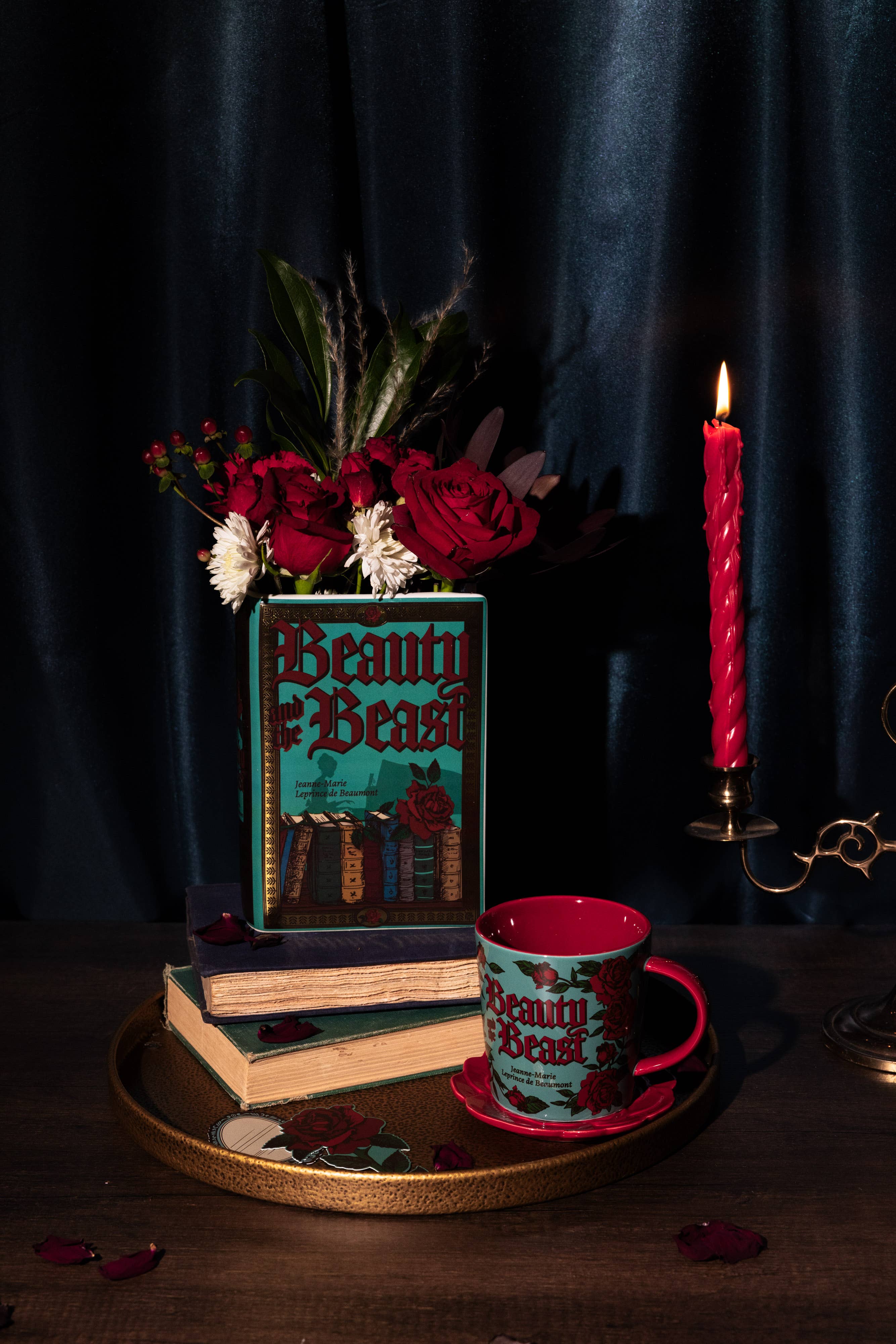 Large Book Vase, Beauty and the Beast