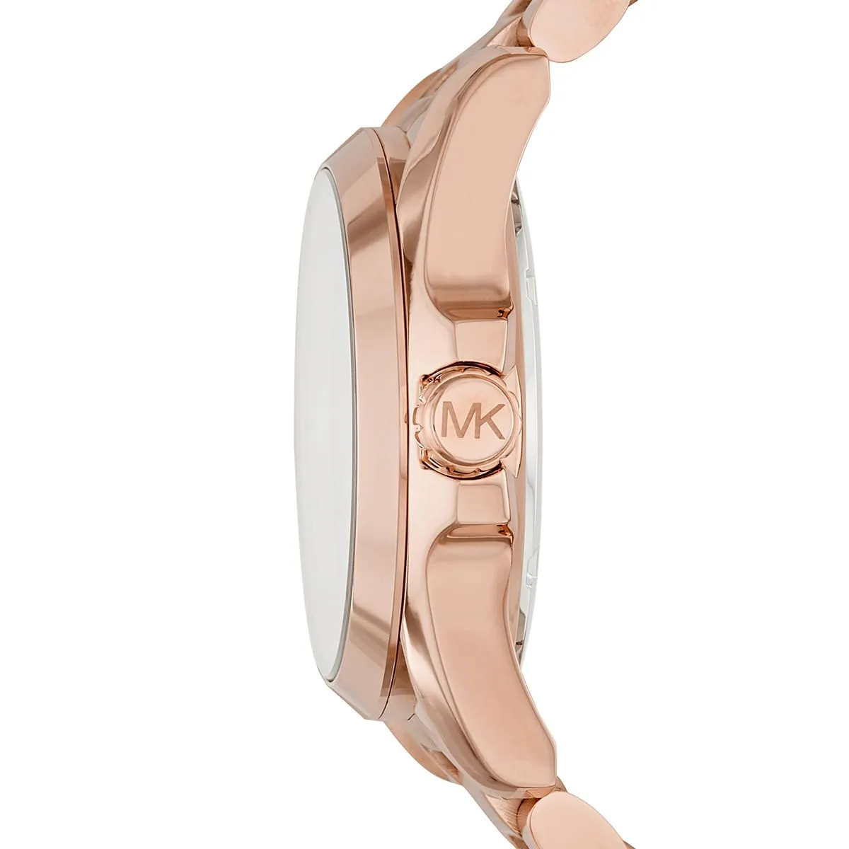 Michael Kors Bradshaw Pav�� Crystal Logo Rose Gold-Tone Women's Watch - MK6437