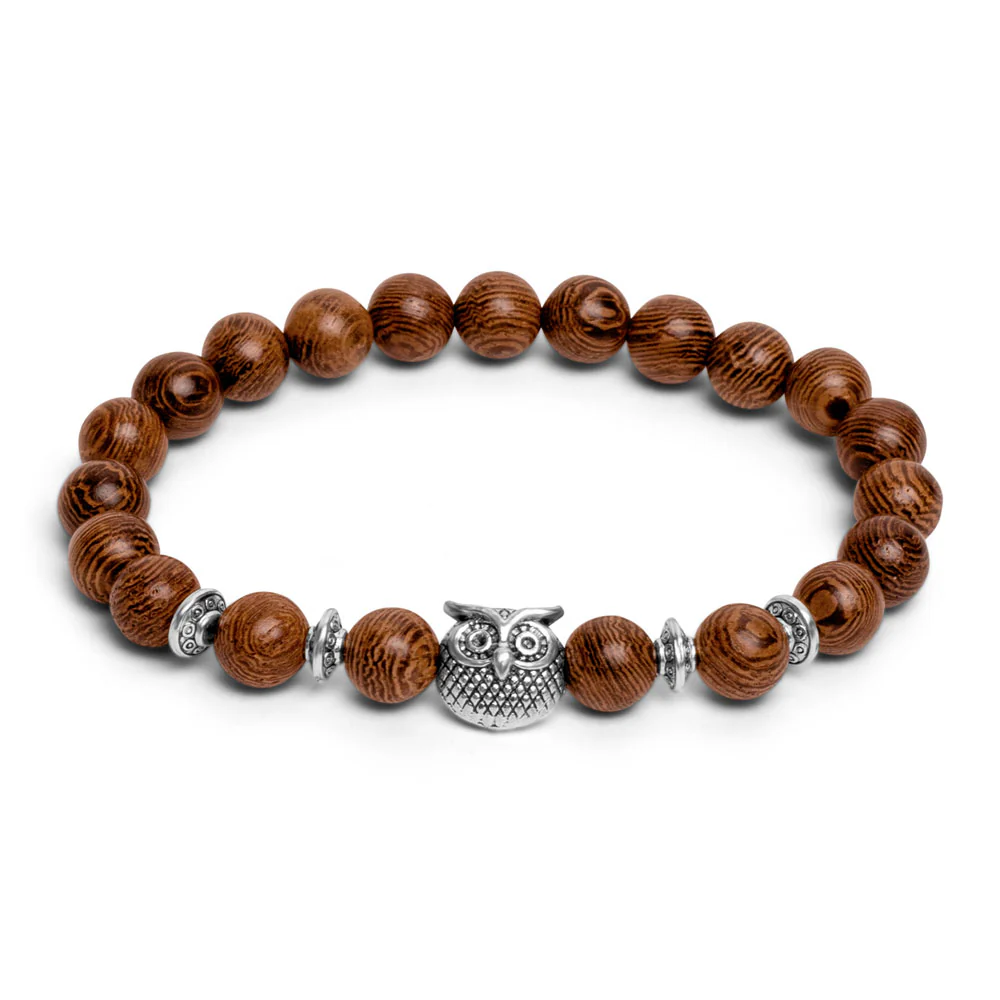 Balans Armband - Wengé Hout - Uil