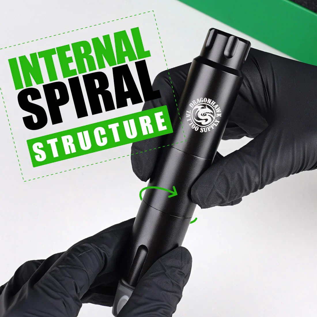 Máquina de Tatuaje Dragonhawk S12 con Carrera de 3.0MM Kit de Batería Inalámbrica