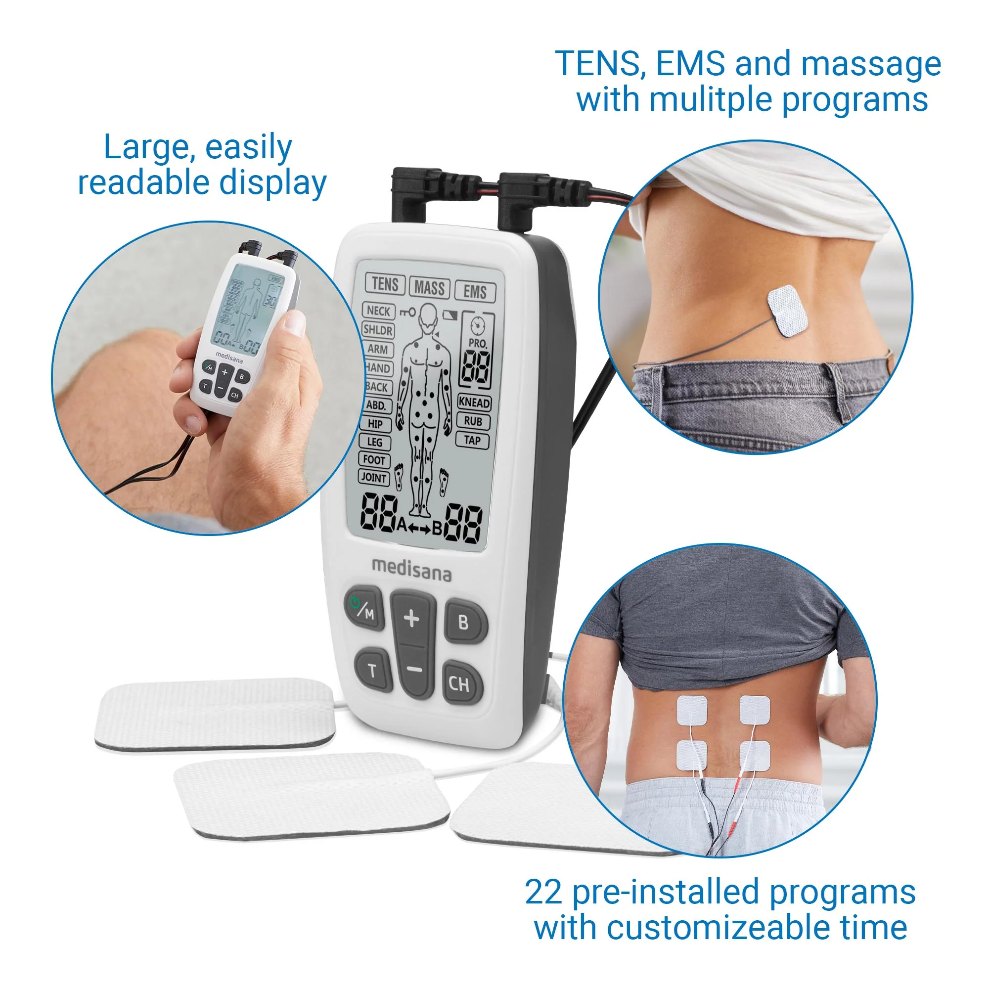 Medisana Elektrotherapiegerät TT200 3in1, weiss