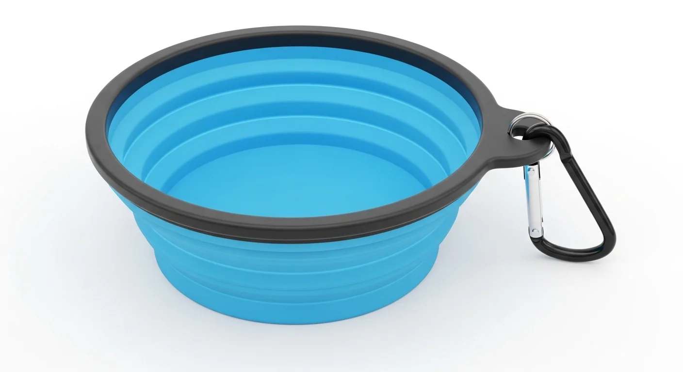 Collapsible Silicone Pet Bowl, Portable Foldable Travel Dish for Dogs & Cats
