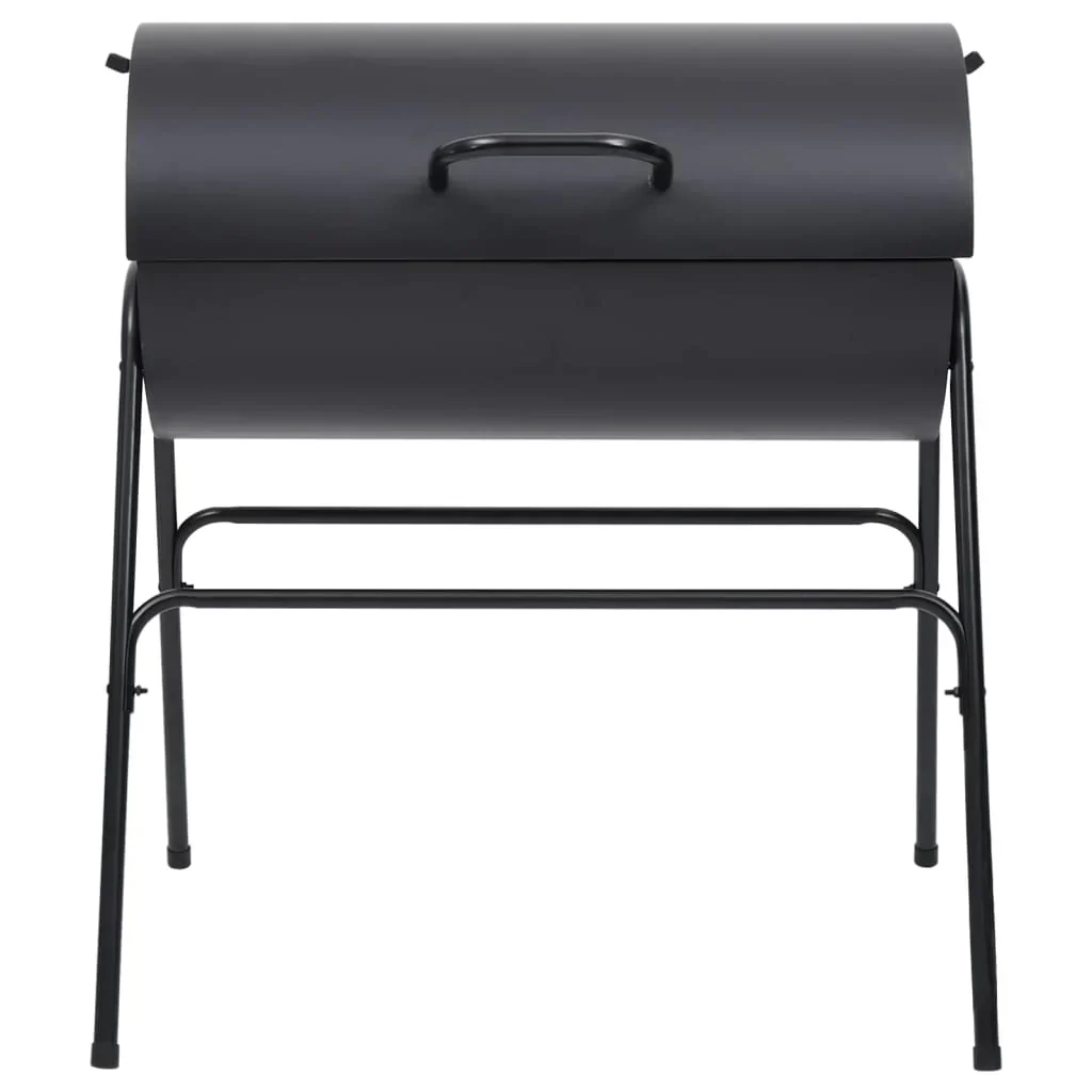 2026 Parrilla con 2 rejillas de cocción negra – Barbacoa portátil de 80x95x90 cm en acero