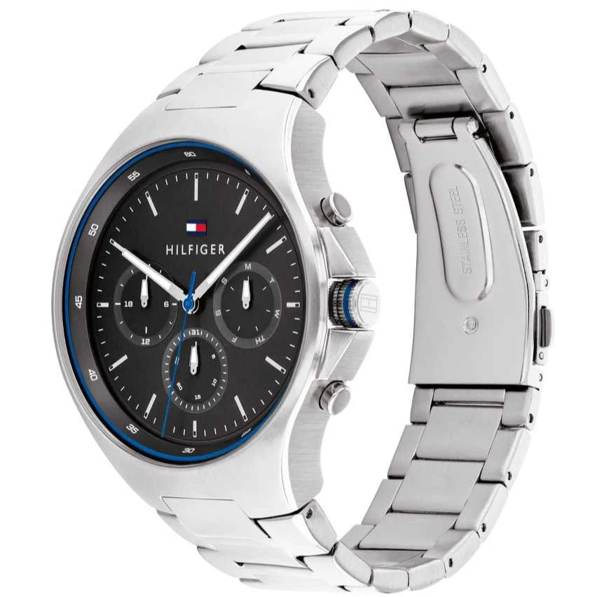 Tommy Hilfiger Justin Chronograph Gray Dial Silver Steel Strap Watch For Men 1792054