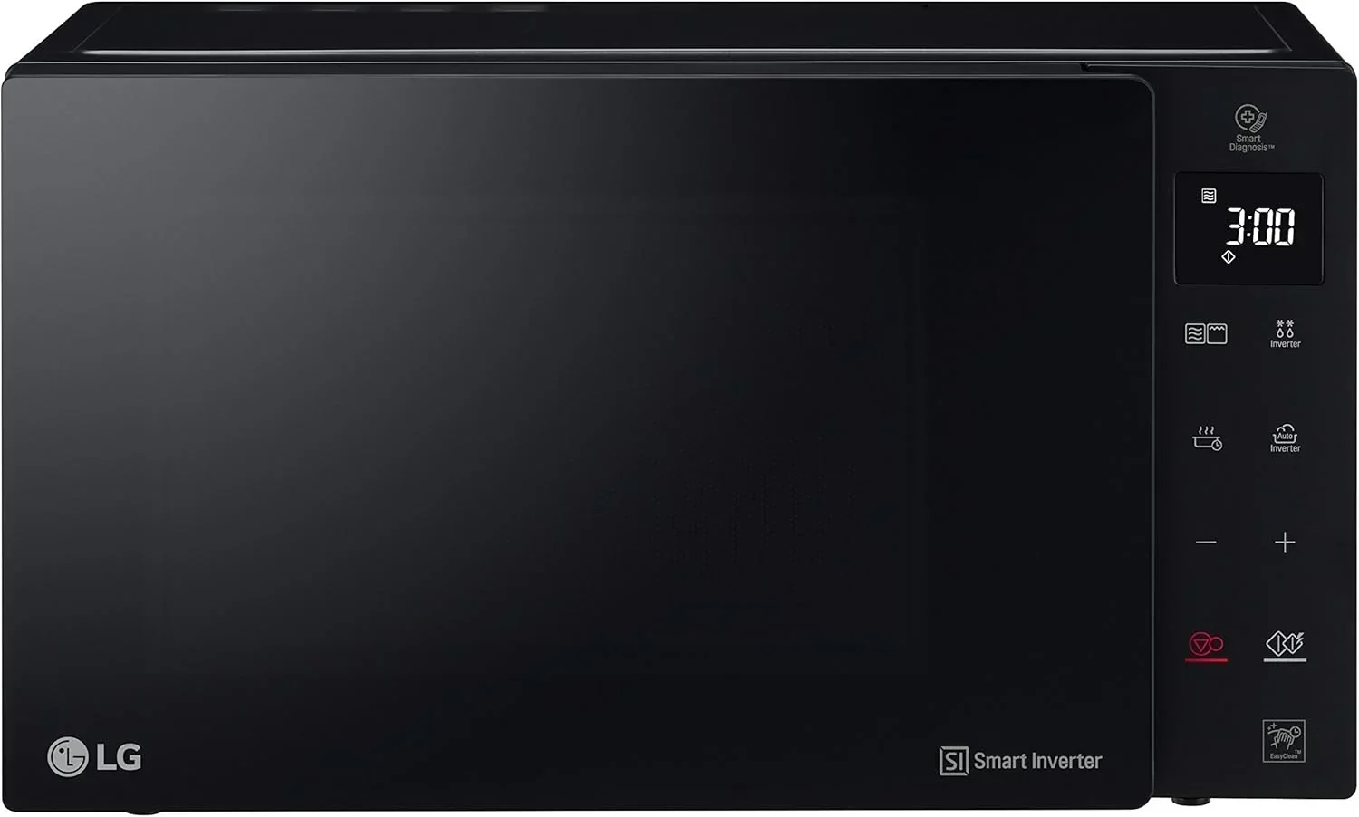 LG MH6535GIS Mikrowelle mit   Inverter Technologie & Quarz Grill, 25 Liter Kapazitt, 1000 W, Automatikprogramme, einstellbare Leistungsstufen für optimales Garen und EasyClean-Funktion, Schwarz