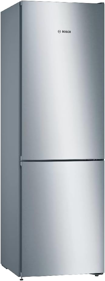 Bosch Combi Refrigerator, 60 cm, Series 4, NoFrost, LED Lighting, VitaFresh, Anti-Fingerprint Steel, KGN36VIEA