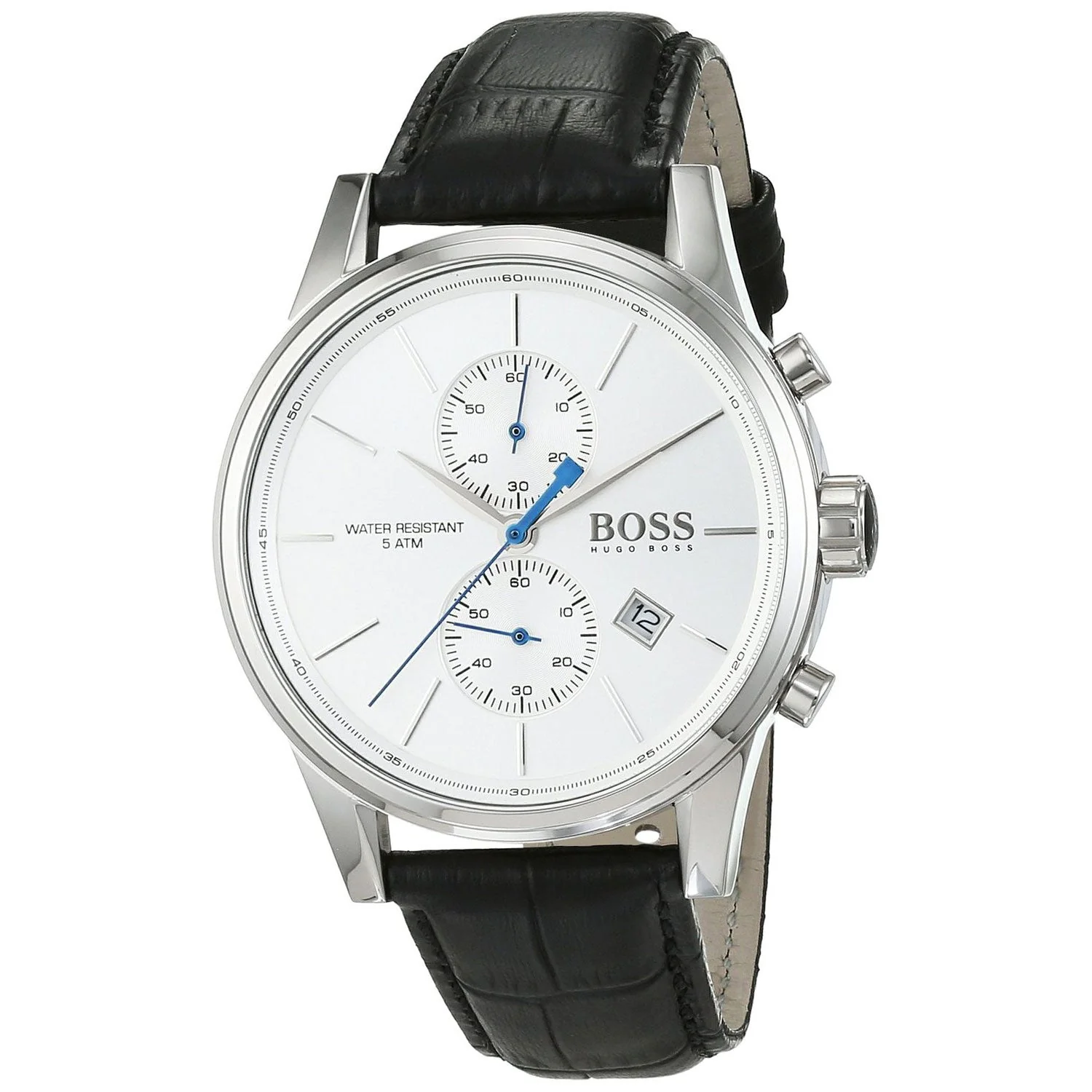 Hugo Boss Chronograph Grand Prix Black Leather Strap Men's Watch 1513282