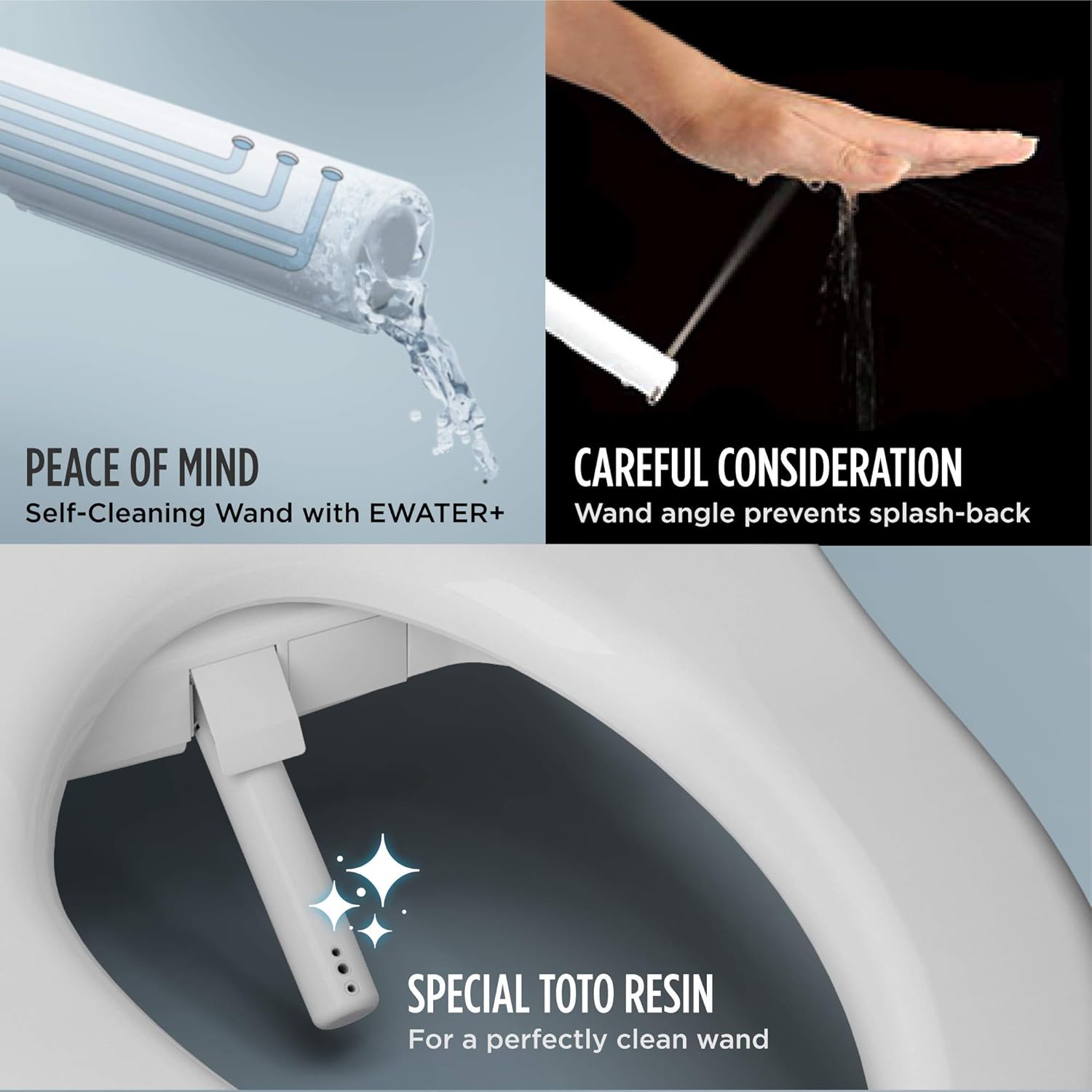 C5 Electronic Bidet Toilet Seat with and + Wand Cleaning, Elongated, Cotton White